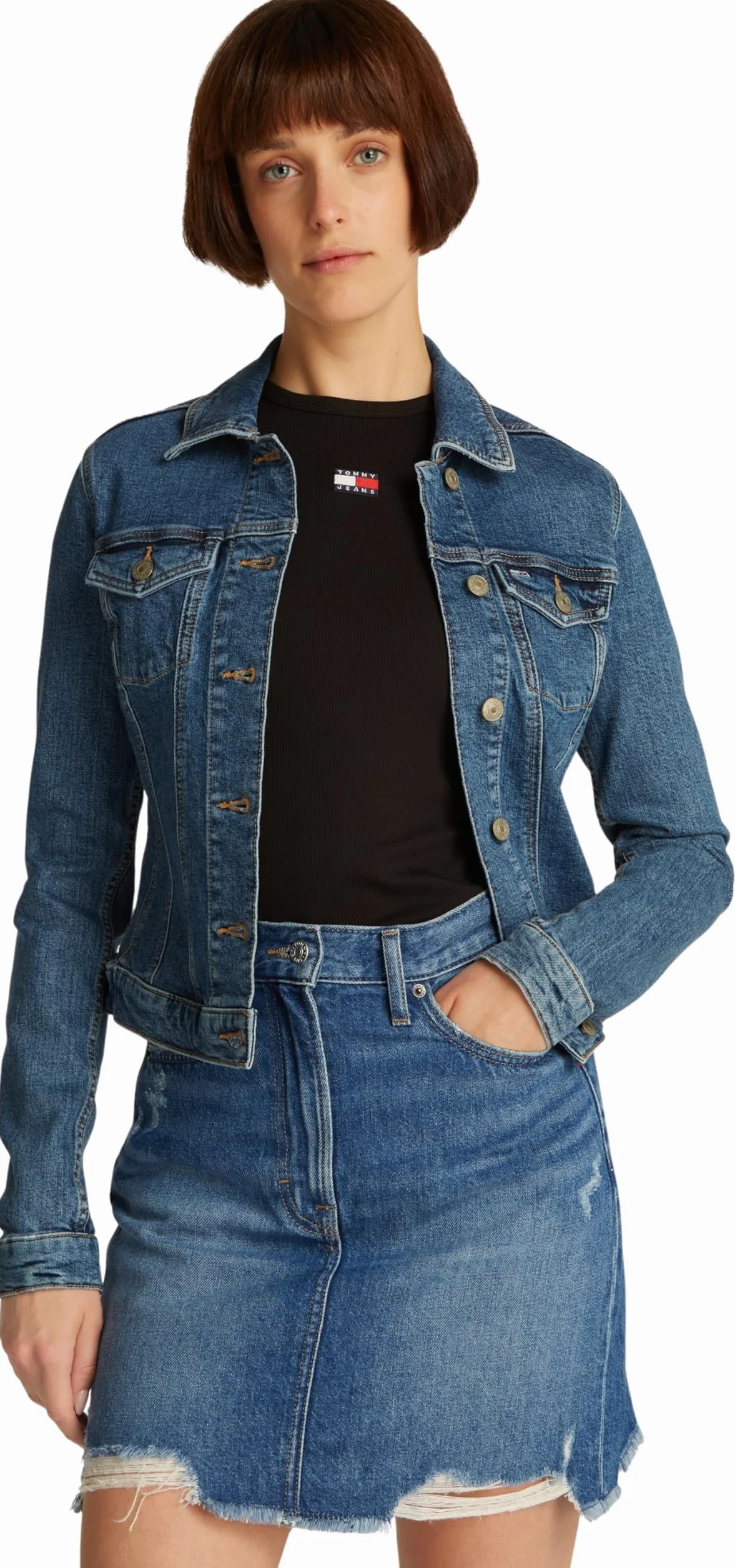 Tommy Jeans Kurtka Trucker Kobiety Vivianne Skn Jacket Ext Bi8130 Dw0dw20120