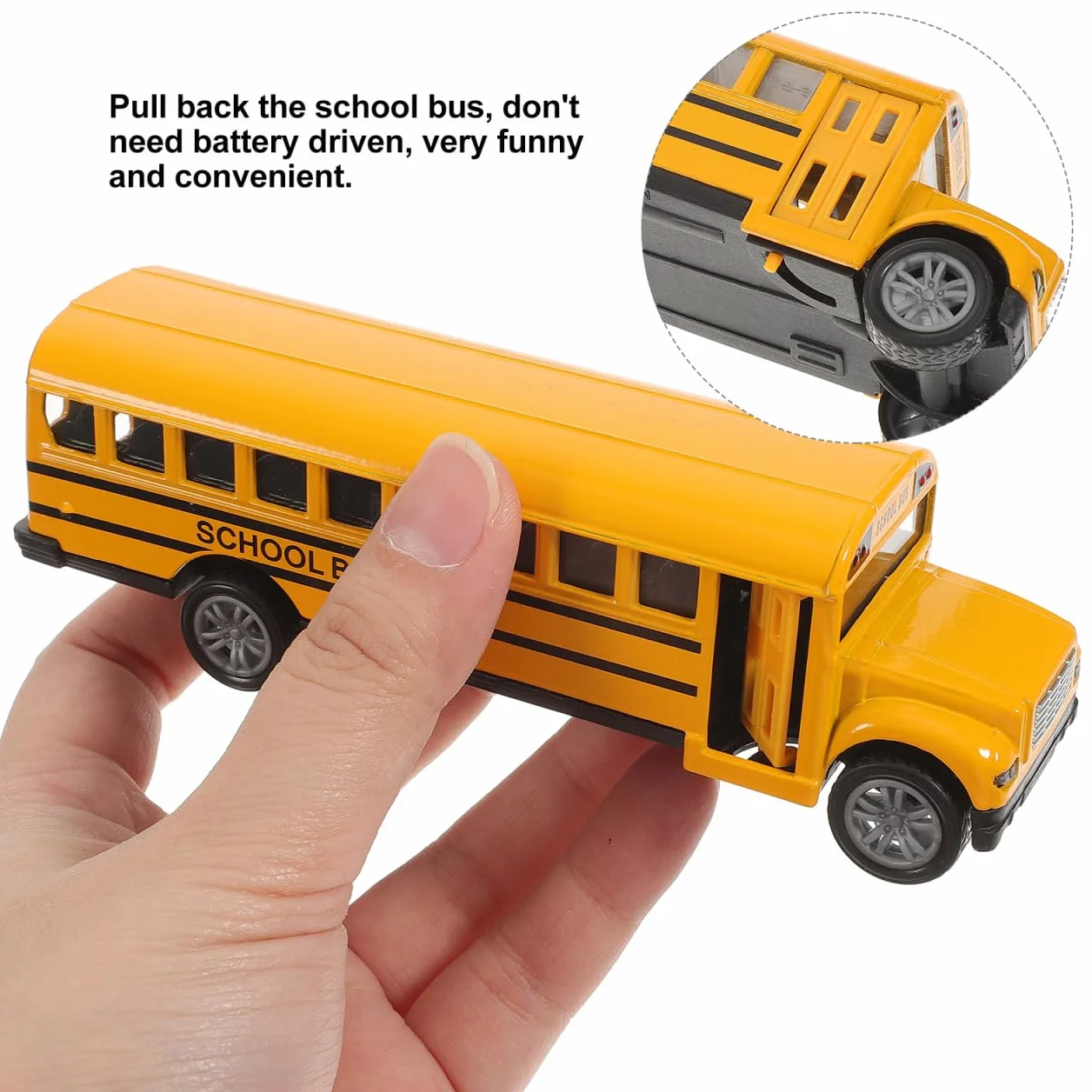 NUOBESTY Zabawka autobus szkolny 1:32 model dla dzieci