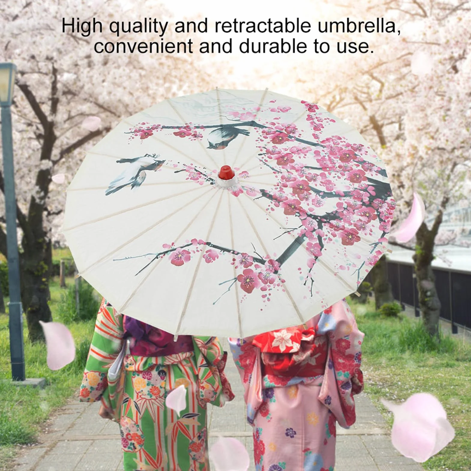 Japoński papierowy parasol-Duokon ręcznie robiony papierowy parasol sztuka chińska klasyczny wzór kwiatu śliwy parasol do tańca