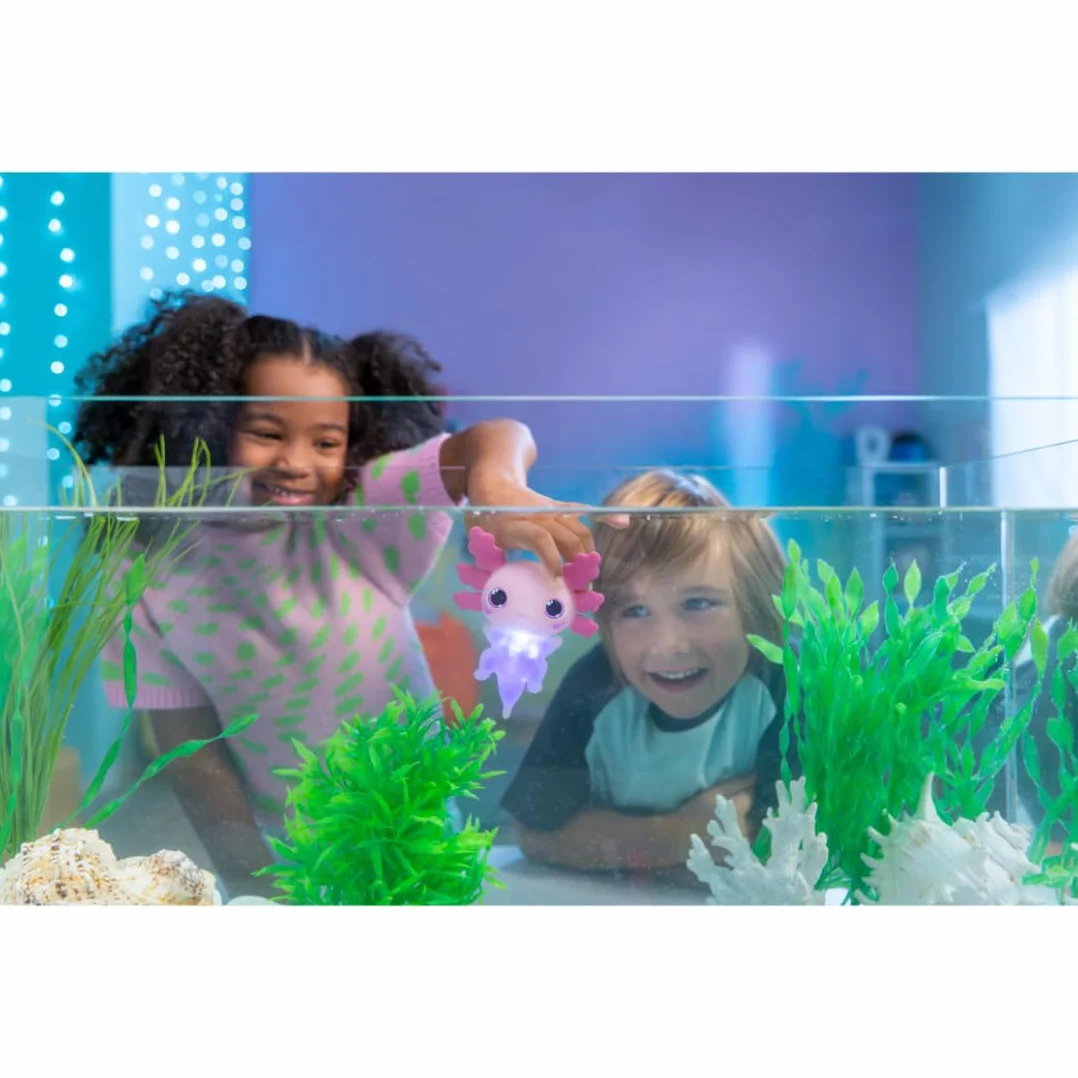 Animagic Let's Glo Axolotl Elektroniczne Świecące Zwierzę Domowe Różowy Dla Dzieci od 4 Lat