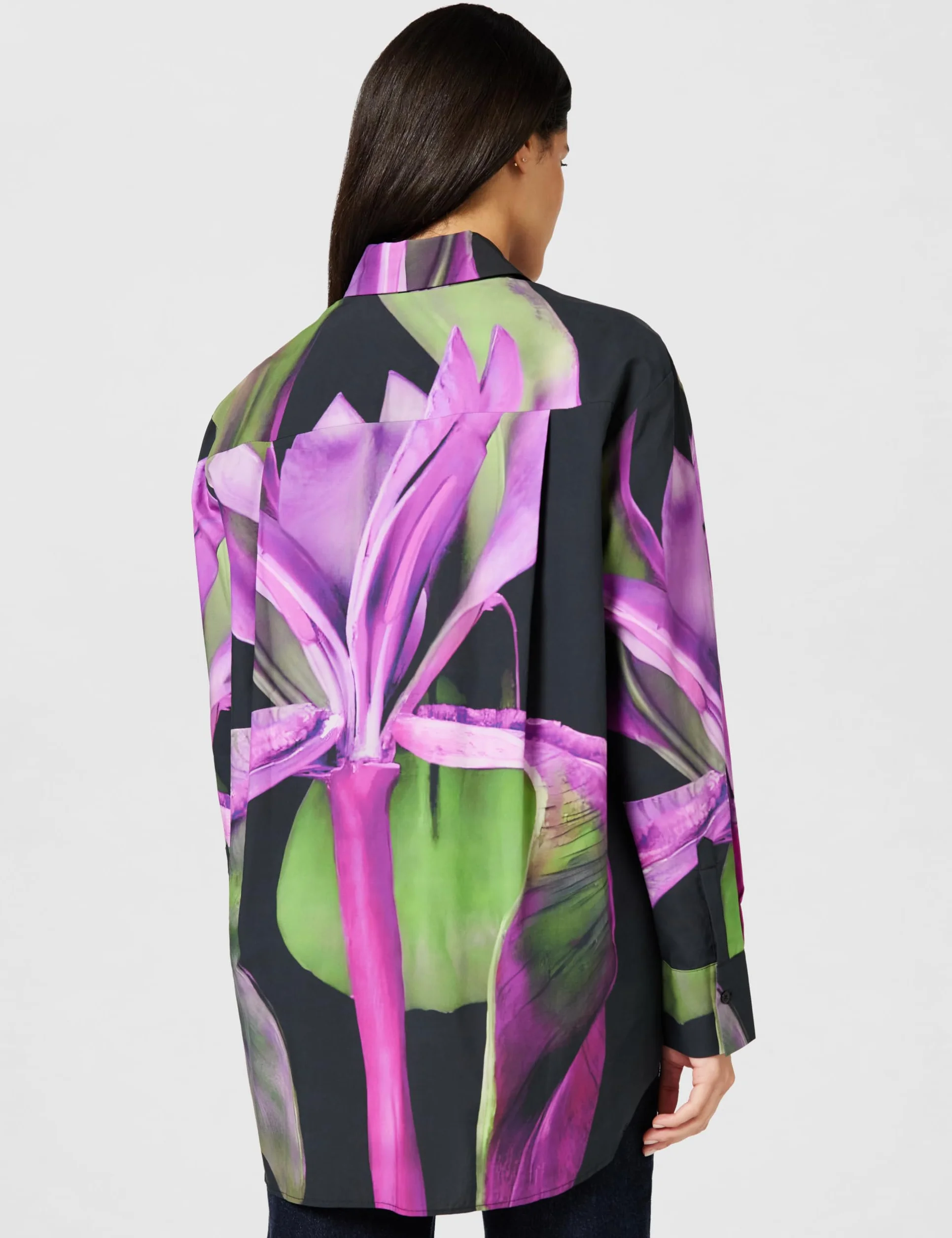 DESIGUAL CAMICIA MANICHE LUNGHE DONNA VIOLA