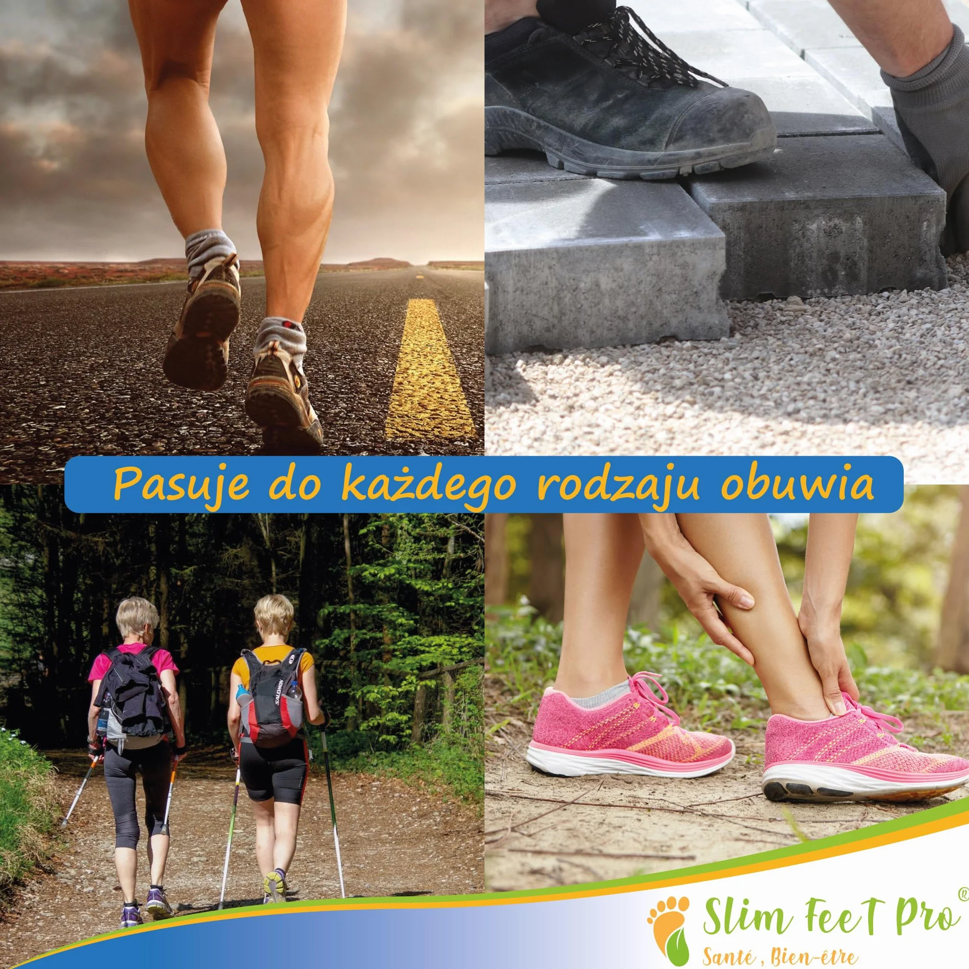 Żelowe wkładki do butów antywstrząsowe, unisex, rozmiar L – sport, trekking, chodzenie, buty ochronne | Antypoślizgowe, antyzapachowe, dla stóp wrażliwych, płaskich i z haluksami