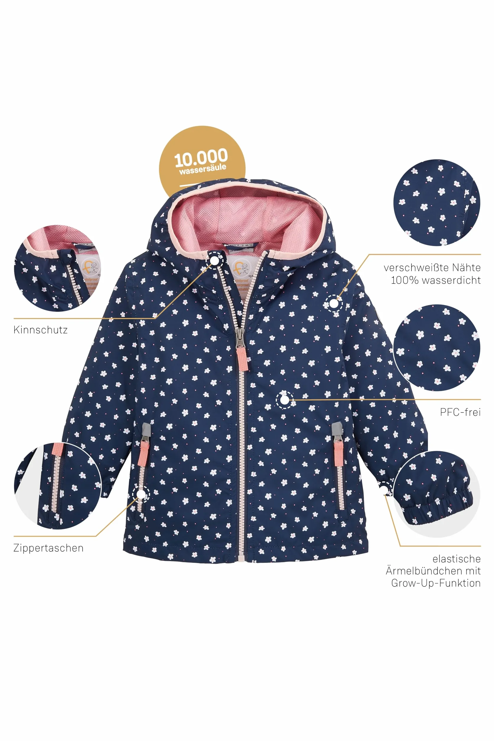 first instinct by killtec Funkcjonalna kurtka/kurtka outdoorowa z kapturem Unisex Kids Fios 71 Mns Jckt