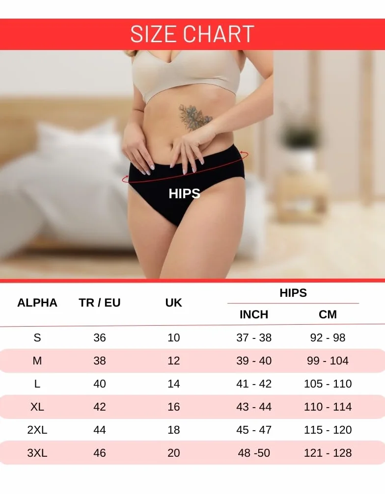 ALYA UNDERWEAR Bielizna damska Premium, Nadaje się do użytku codziennego, Bawełna organiczna, Oddychające majtki damskie, Wygodne, Majtki 5-częściowe