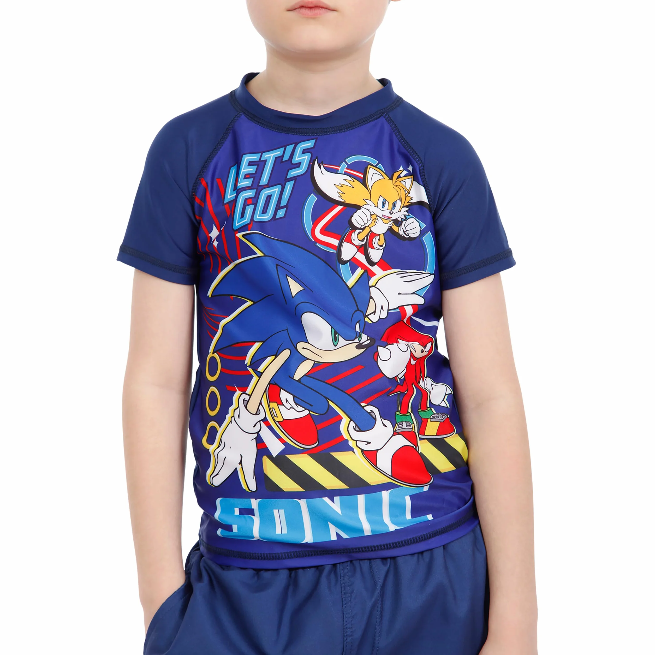 Kostium Sonic The Hedgehog | Kostium Pływacki Dla Chłopców | Zestaw Kąpielowy Dla Chłopców 2 Częściowy