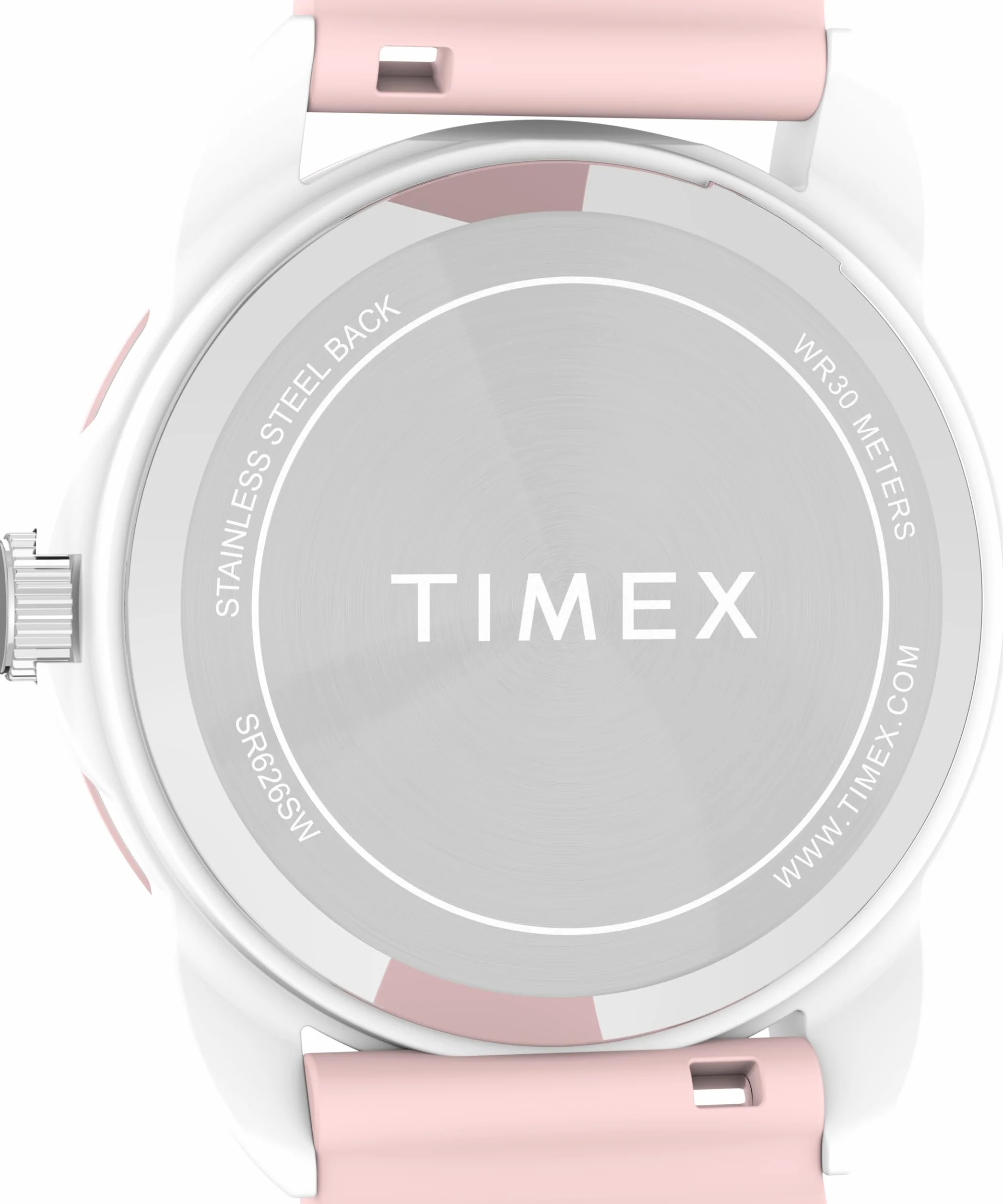 Timex Kids Time Machines® TW2W92000 Zegarek o średnicy 30 mm, różowy silikonowy pasek, biała tarcza, biała koperta