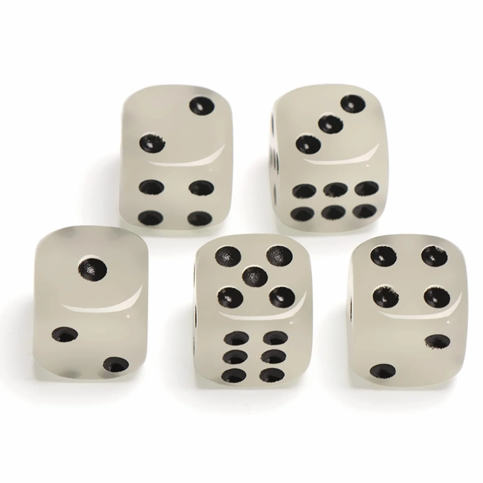 Kości D6 - Zestaw 30 Szt. 6-Stronnych Kości, 16 mm, Standardowe Do Gry, Okrągłe, Świecące W Ciemności - Do Nauczania Matematyki, Spotkań Rodzinnych, Na Wakacje