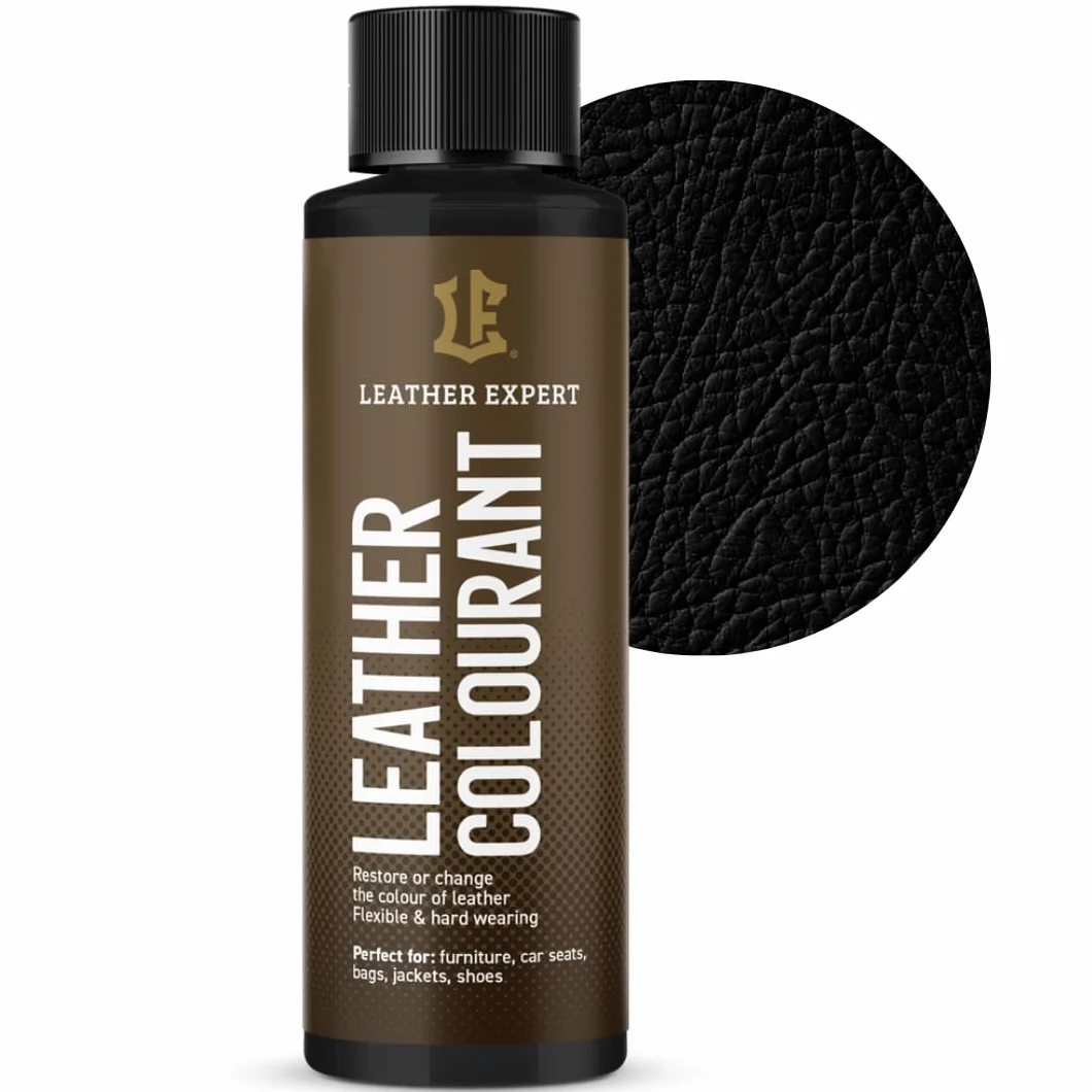 Leather Expert Barwnik do Skór - Gotowy do Użycia, Wysokiej Jakości - Czarny, 50 ml