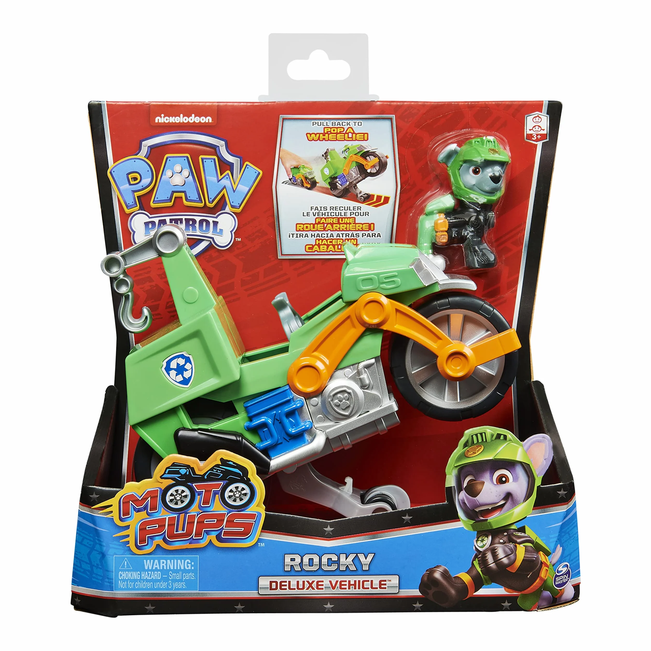 Paw Patrol Rocky Motocykl, Zielony, 6060545