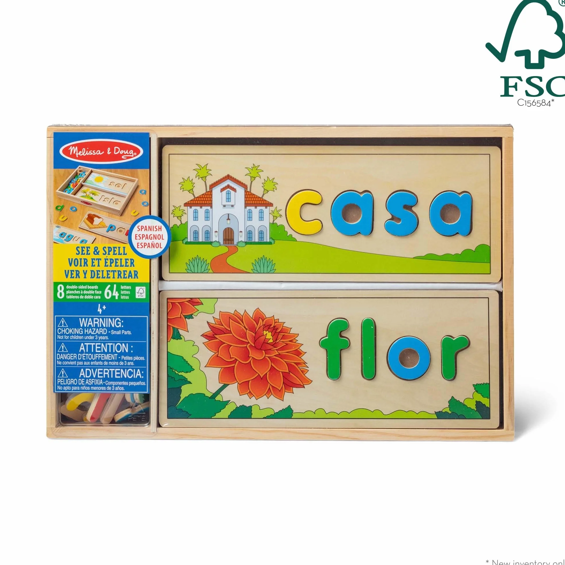 Melissa & Doug Edukacyjna zabawka do nauki języka „Patrz i literuj w jęz. hiszpańskim”
