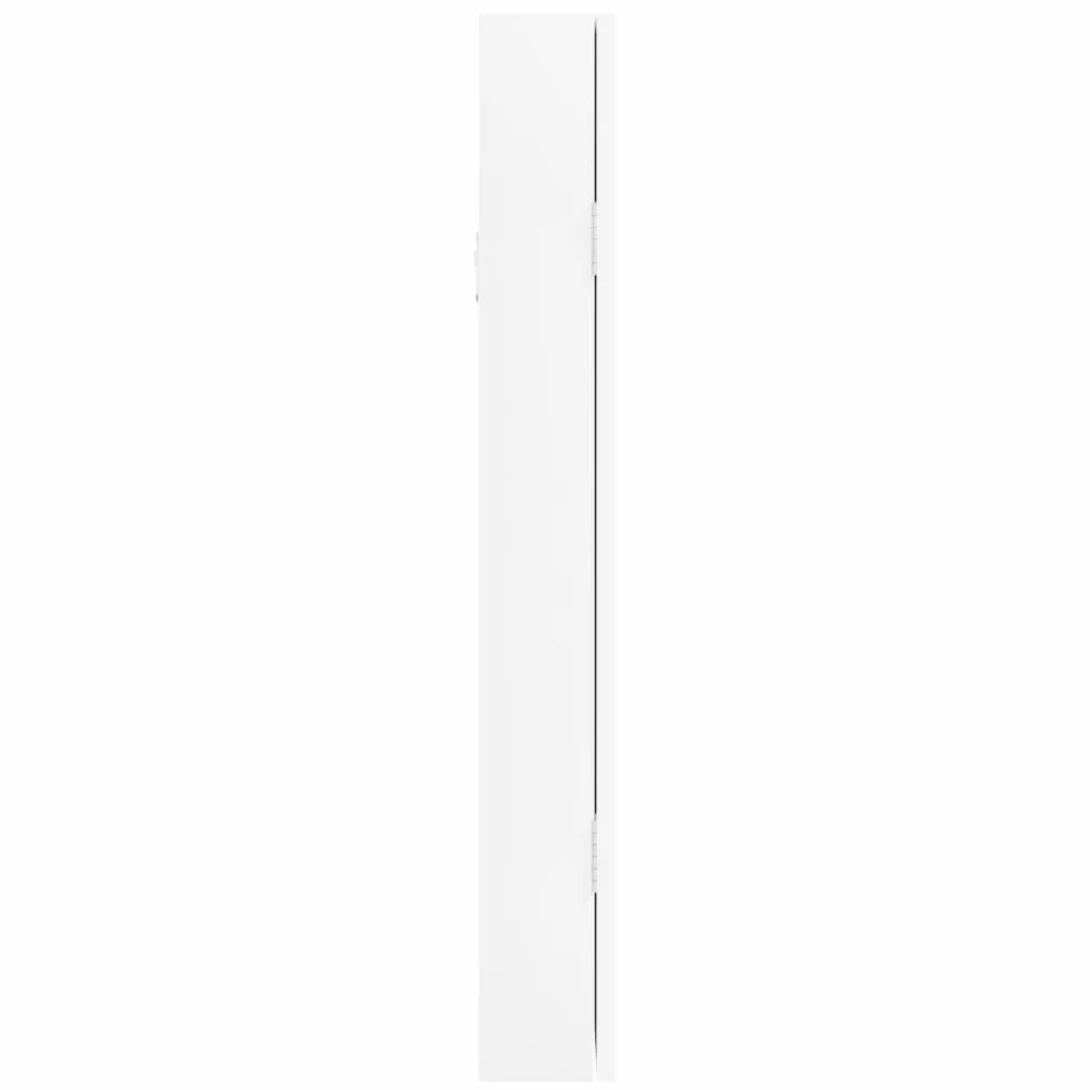 vidaXL Wisząca szafka na biżuterię, z lustrem, biała, 30x8,5x67 cm, lustro podświetlane, szafka łazienkowa z lustrem, szafka łazienkowa z lustrem i oświetleniem