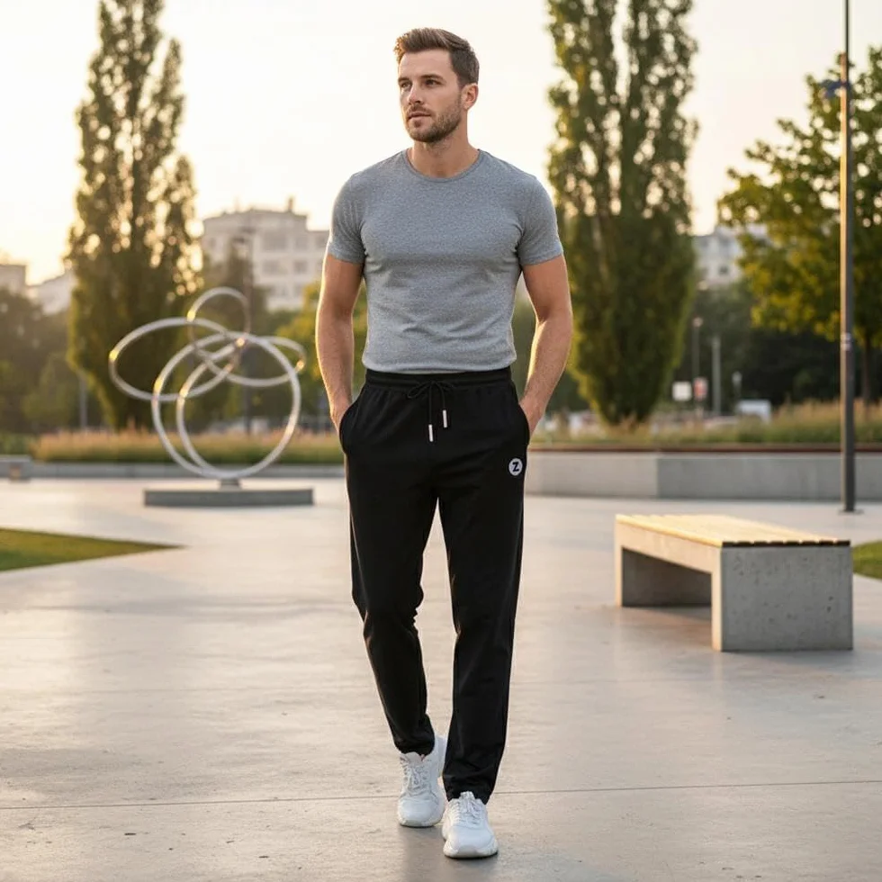 ZOXOZ Jogging Długie Spodnie Mężczyźni Bawełniane Kieszenie na Spodnie dresowe Mężczyźni Spodnie