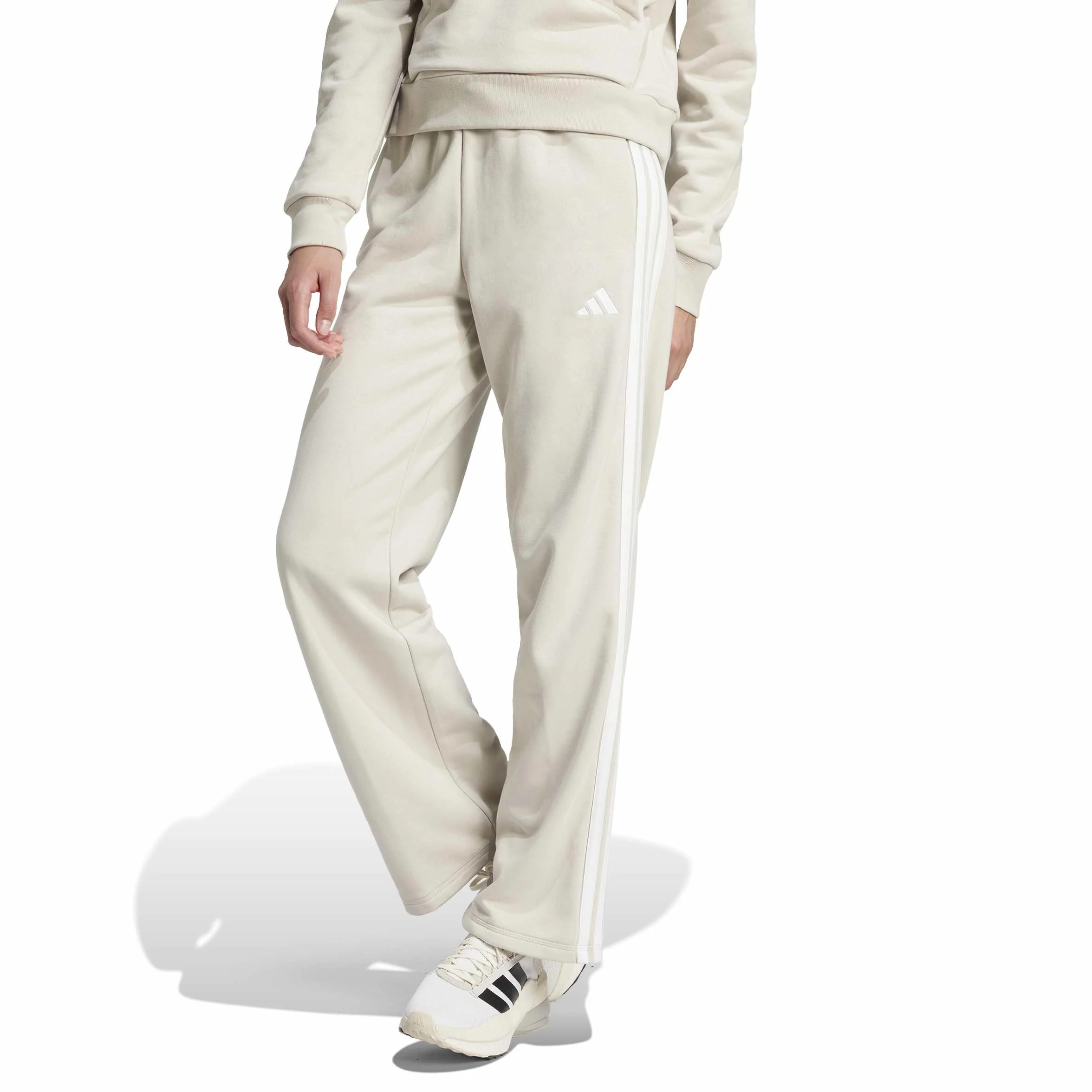 adidas Essentials 3-stripes Open Hem French Terry - Spodnie golfowe Kobiety