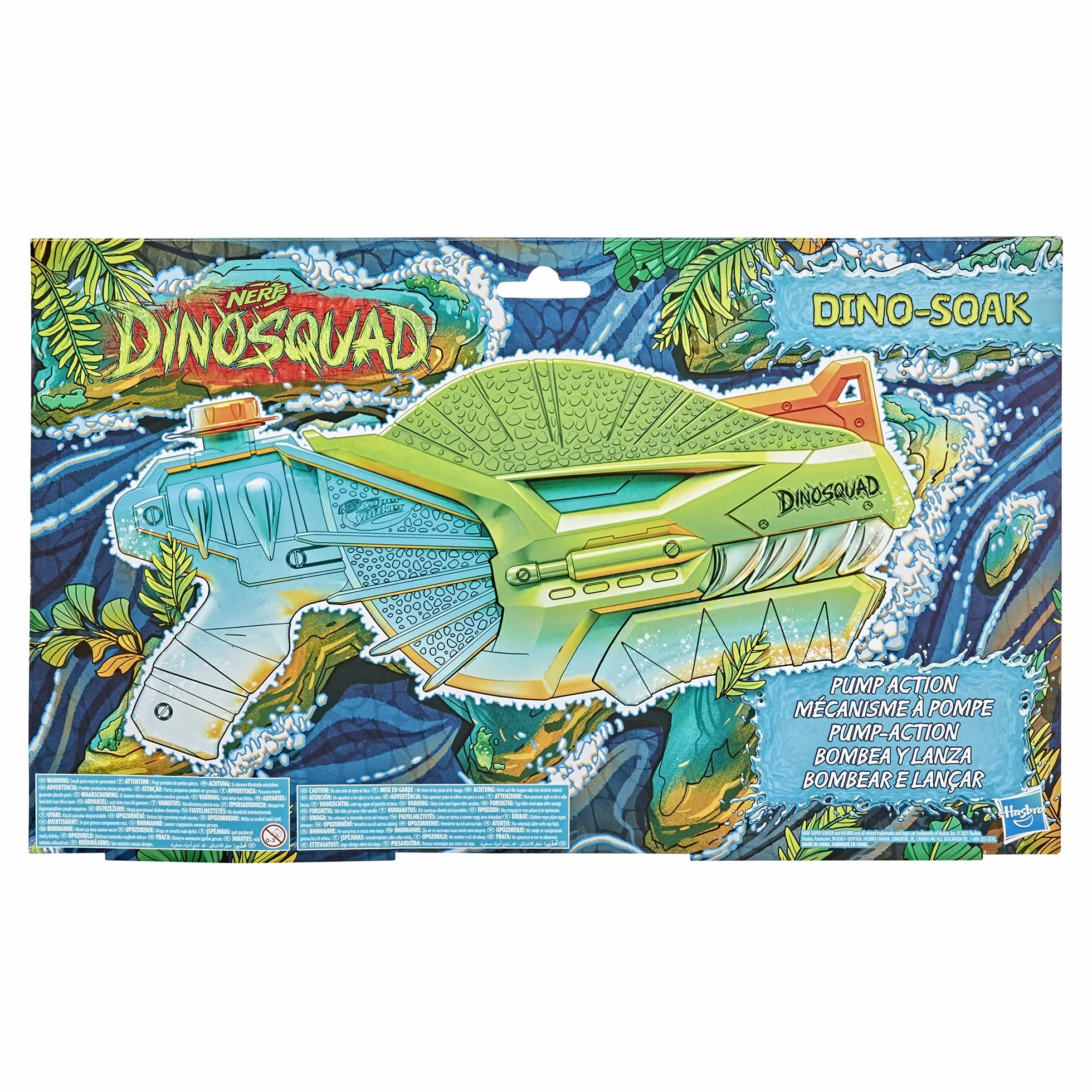 SUPERSOAKER Nerf DinoSquad Dino-Soak Water Blaster – pompka do namaczania do letnich gier wodnych na świeżym powietrzu