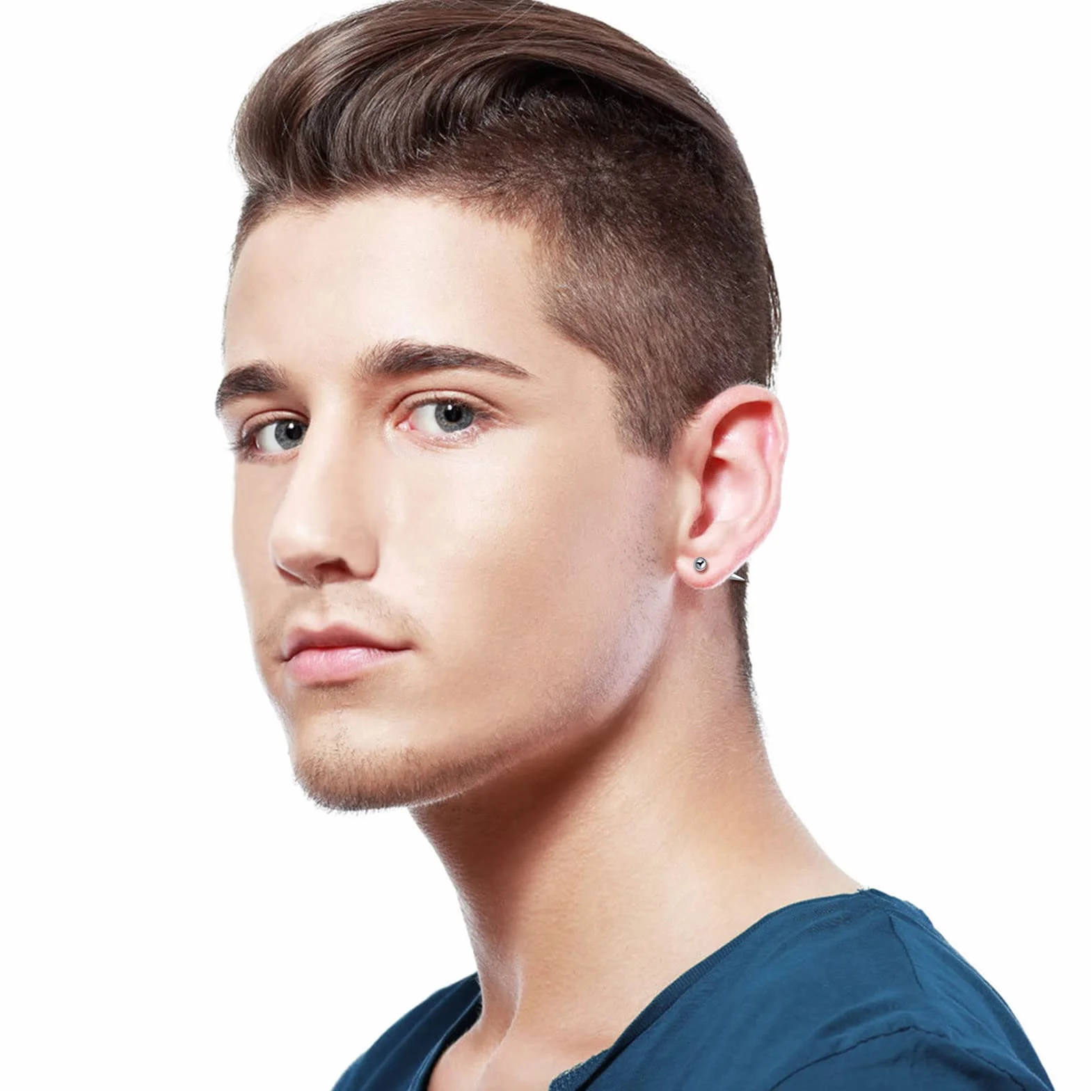 Kolce kulkowe do chrząstki kolczyki ze stali nierdzewnej 18 Gauge wkręty do przekłuwania uszu kolczyki kolce kolczyki punkowe stożek Edgy Tragus Post Studs Unisex, Stal nierdzewna, Bez