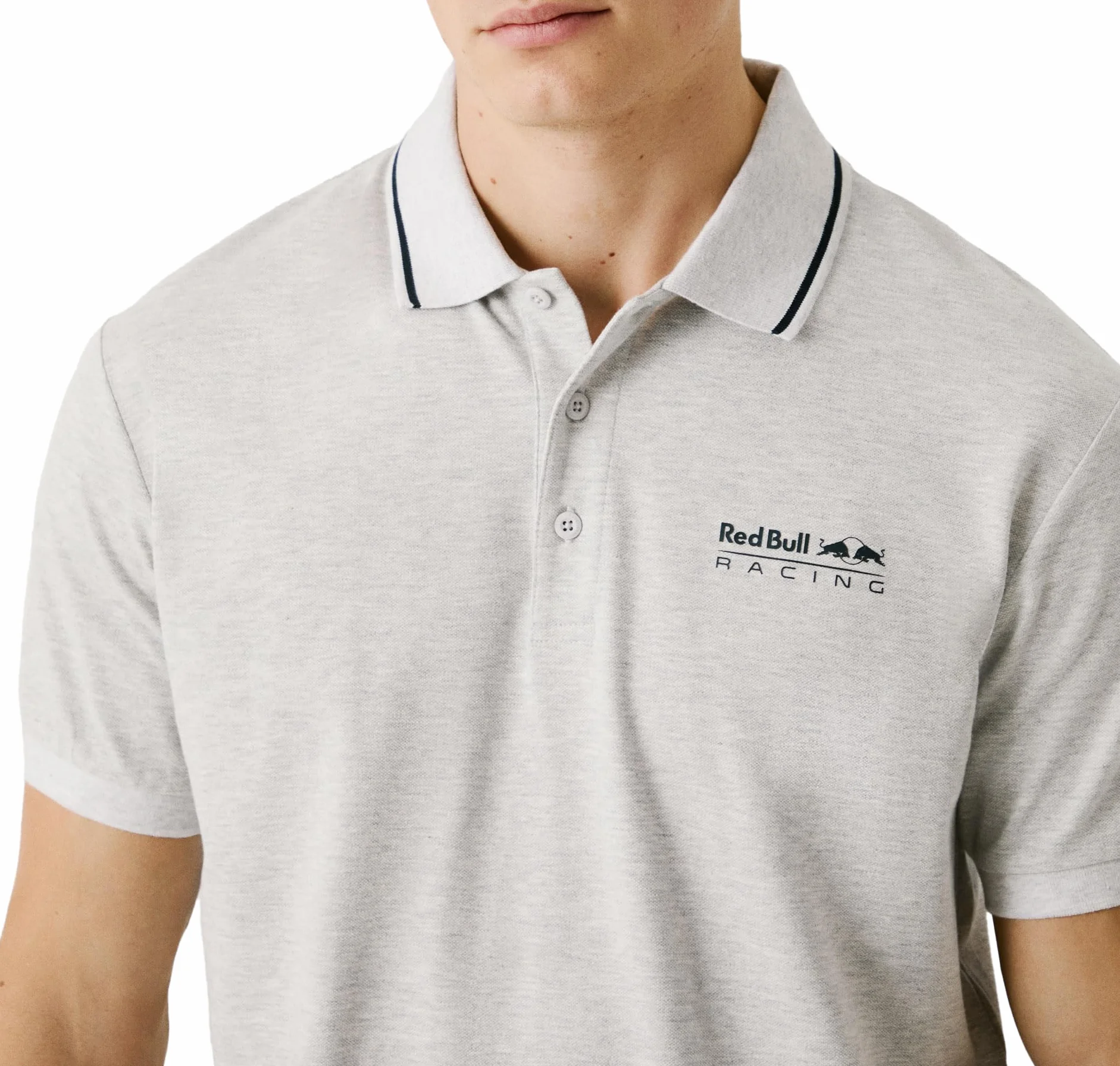 PEPE JEANS męska koszulka polo z logo z końcówkami, szara (MARL GREY), M, Szary (Marl Grey), M