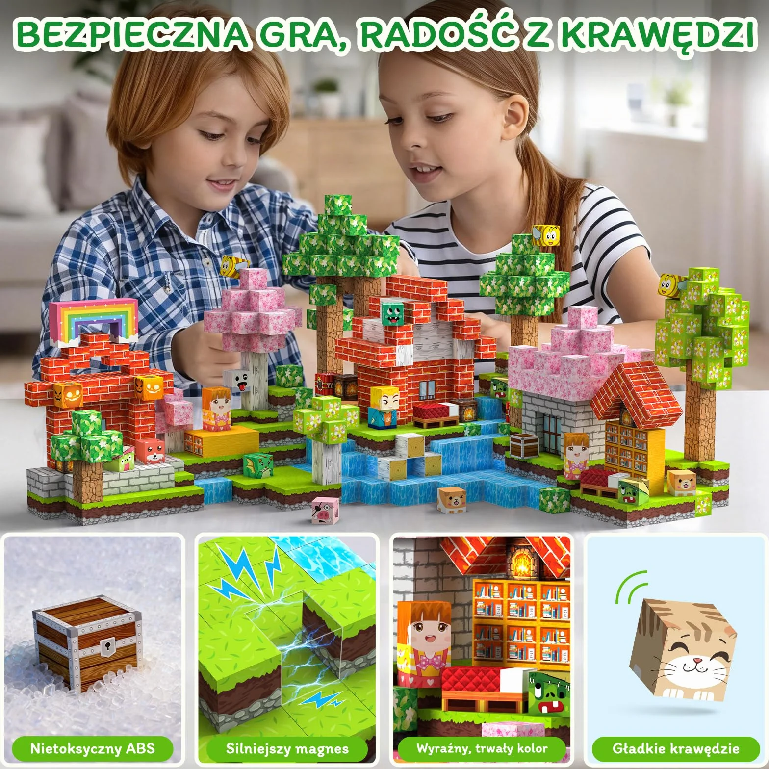 Klocki Magnetyczne 150 PCS 2CM, 3+ Zabawki sensoryczne STEM Montessori, Magnetyczne Klocki dla 3 4 5 6 7 8 9 10 11 12 8-12 lat Chłopcy i dziewczynki Prezenty urodzinowe