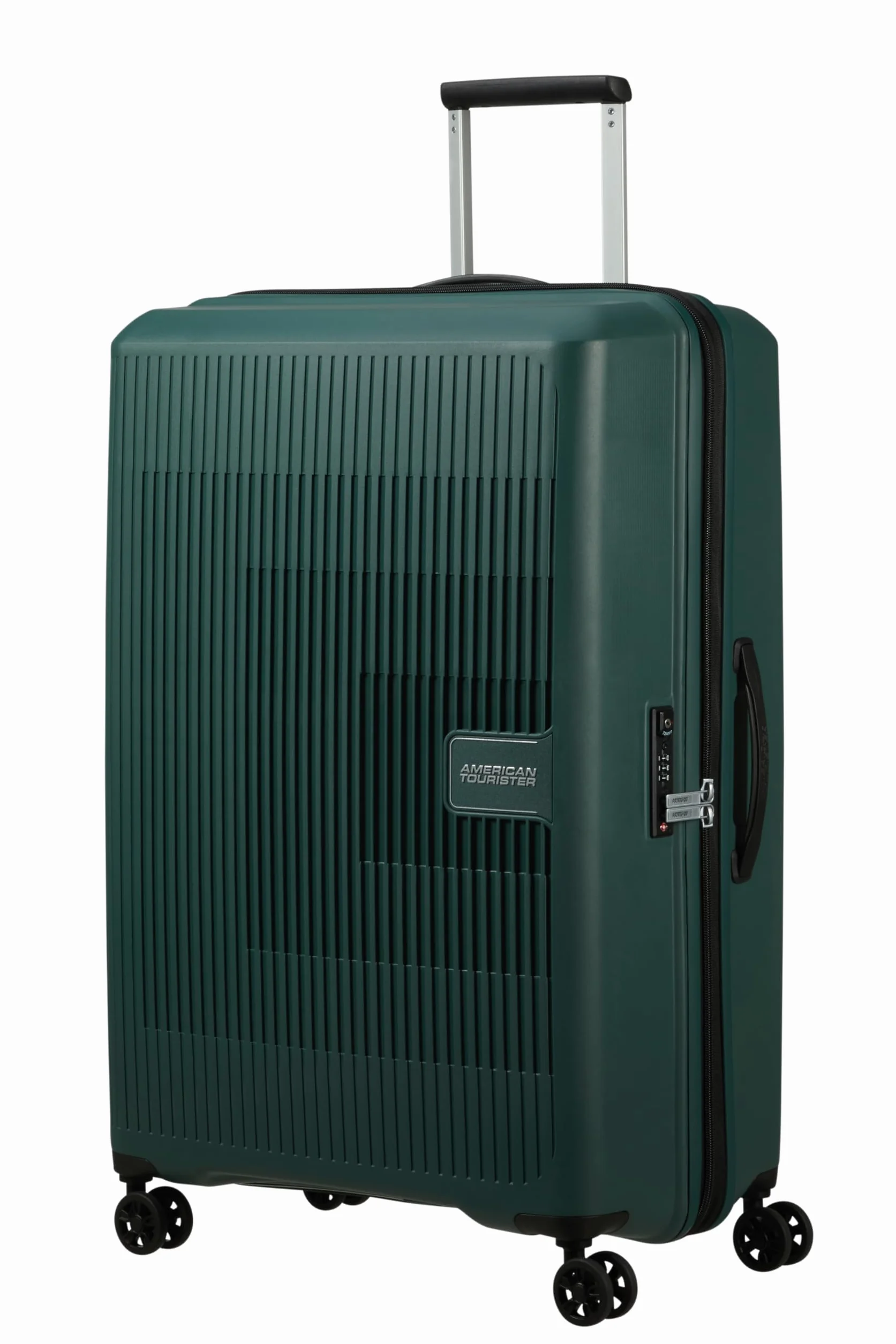American Tourister Aerostep - Spinner L, pokrowiec z możliwością rozbudowy, 77 cm, 101,5/109 L, zielony (Dark Forest)