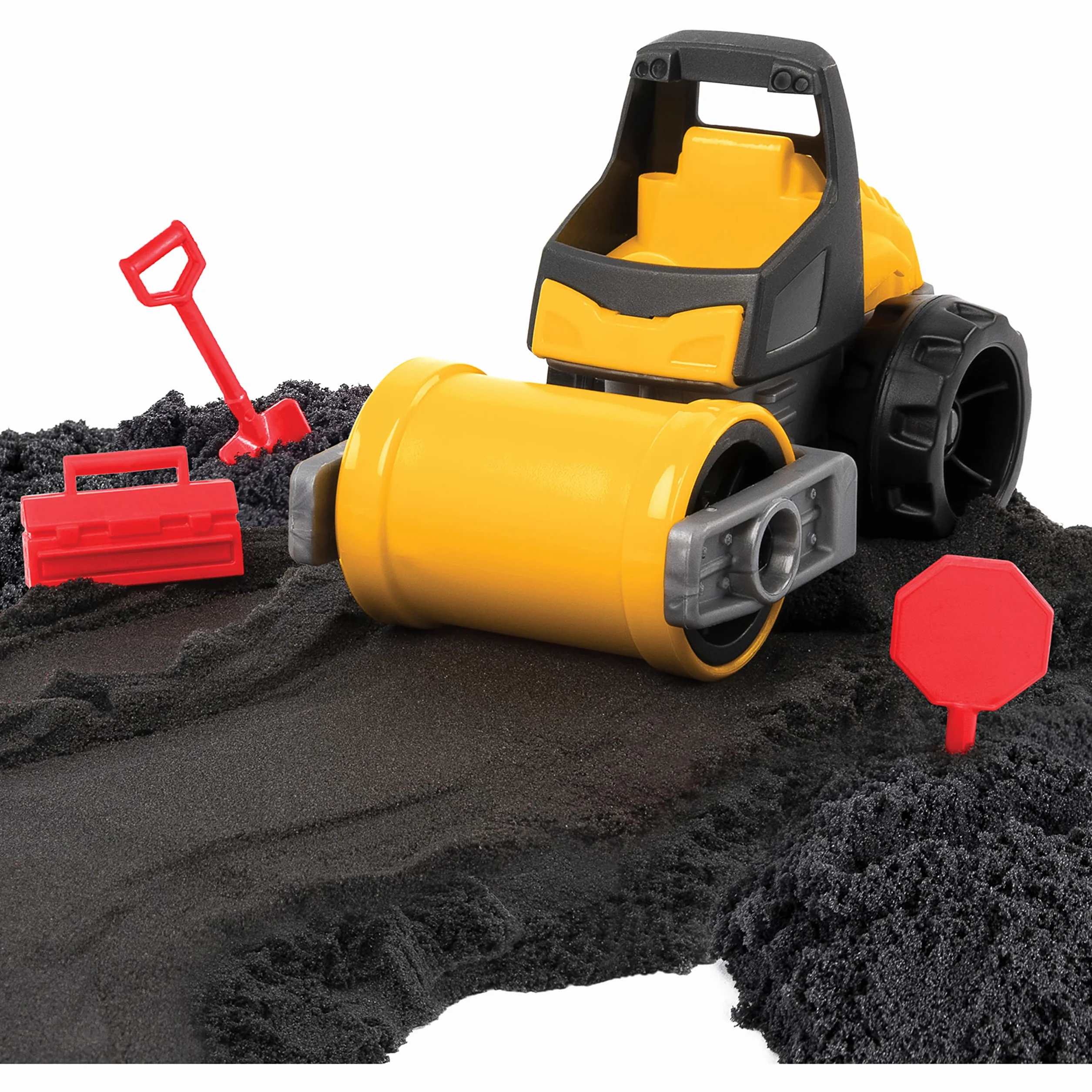 Kinetic Sand, Kop i burz, czarny piasek kinetyczny z pojazdem, dla dzieci od 3 lat