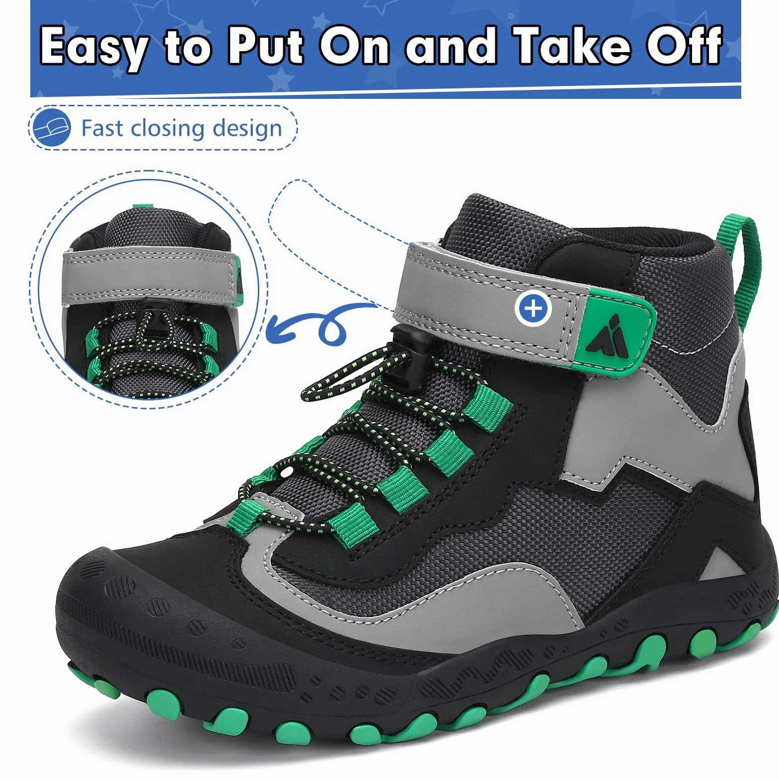 Mishansha Dziewczęce Buty trekkingowe Lekkie Oddychające Buty trekkingowe dla dzieci Outdoor Multisport Buty Rozmiar 24-38 EU