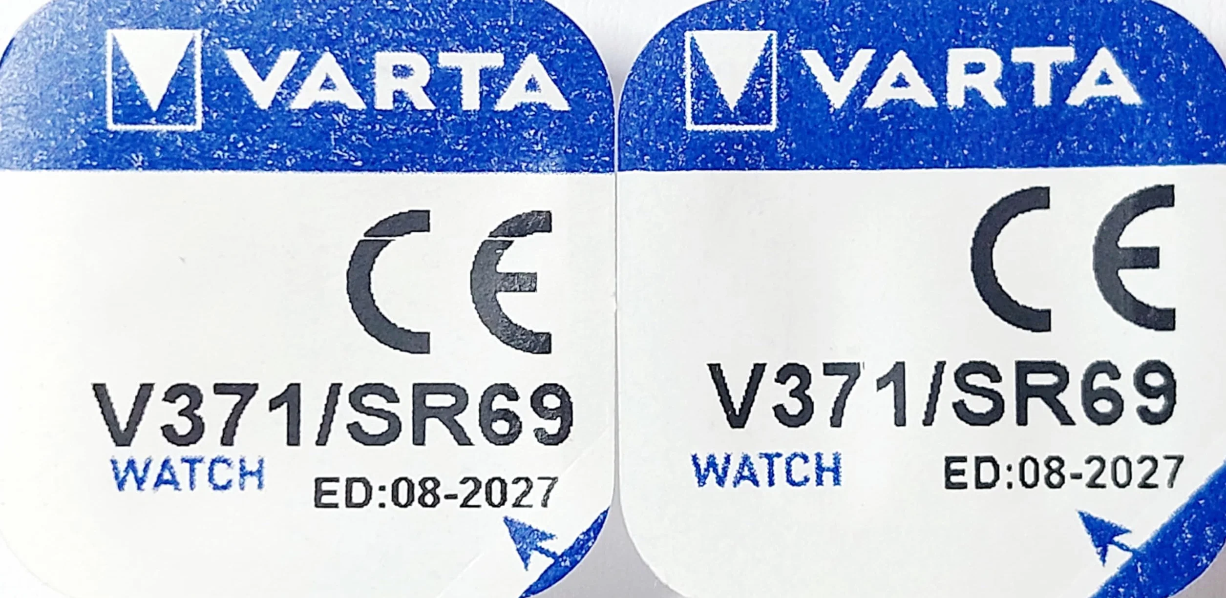 VARTA 2 x srebrne baterie tlenkowe do zegarków, V371 (SR69) SR920SW 1,55 V