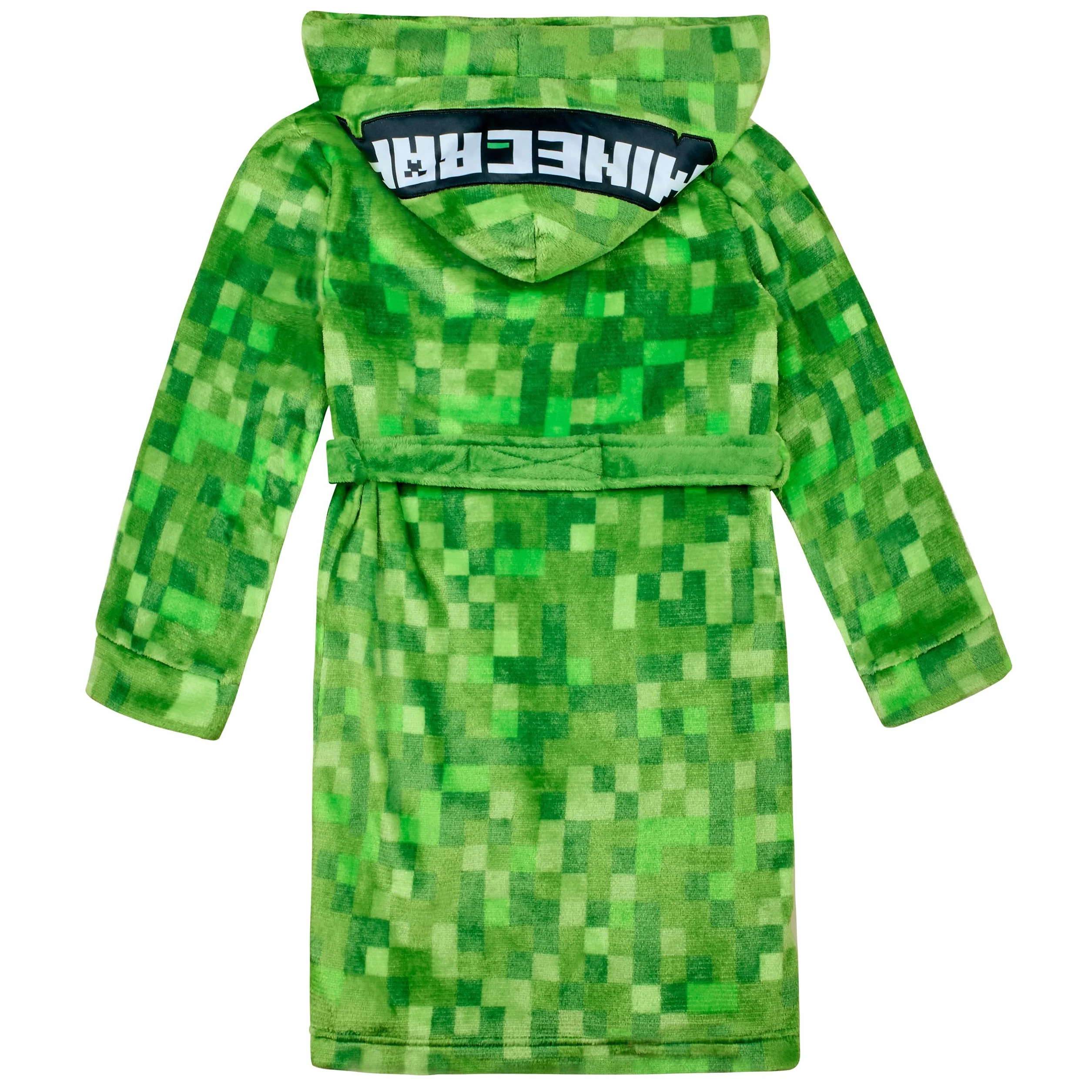 Minecraft Szlafrok dziecięcy chłopięcy polarowy szlafrok poranny z kapturem Creeper Design