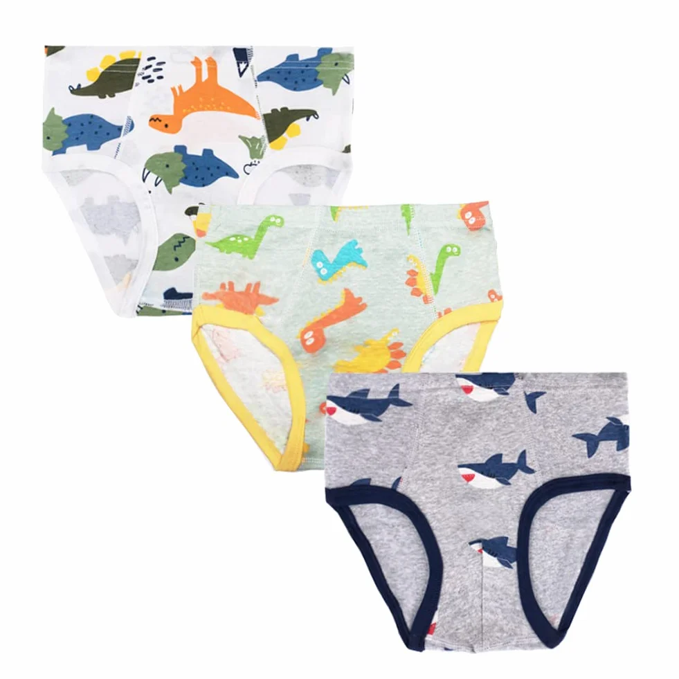 JackLoveBriefs Majtki dziecięce Dinozaury Bawełniane Slipy Dzieci 2-10 lat
