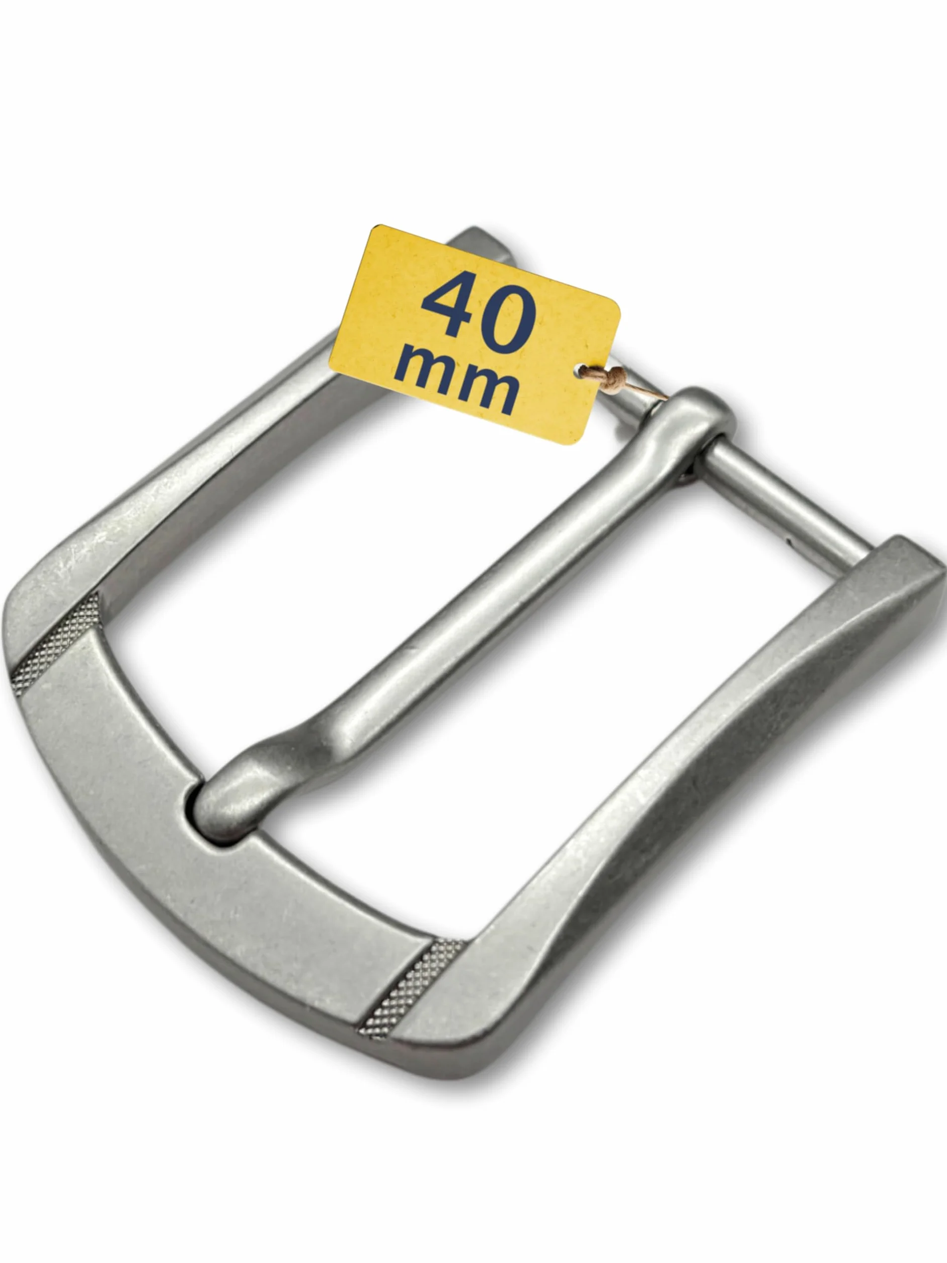 Wysokiej jakości klamra do paska męska, szerokość 40 mm, srebrna, stara – sprzączka do paska o szerokości 38-40 mm – wysokiej jakości stop metalu klamra zapasowa stare srebro GS40009-AS