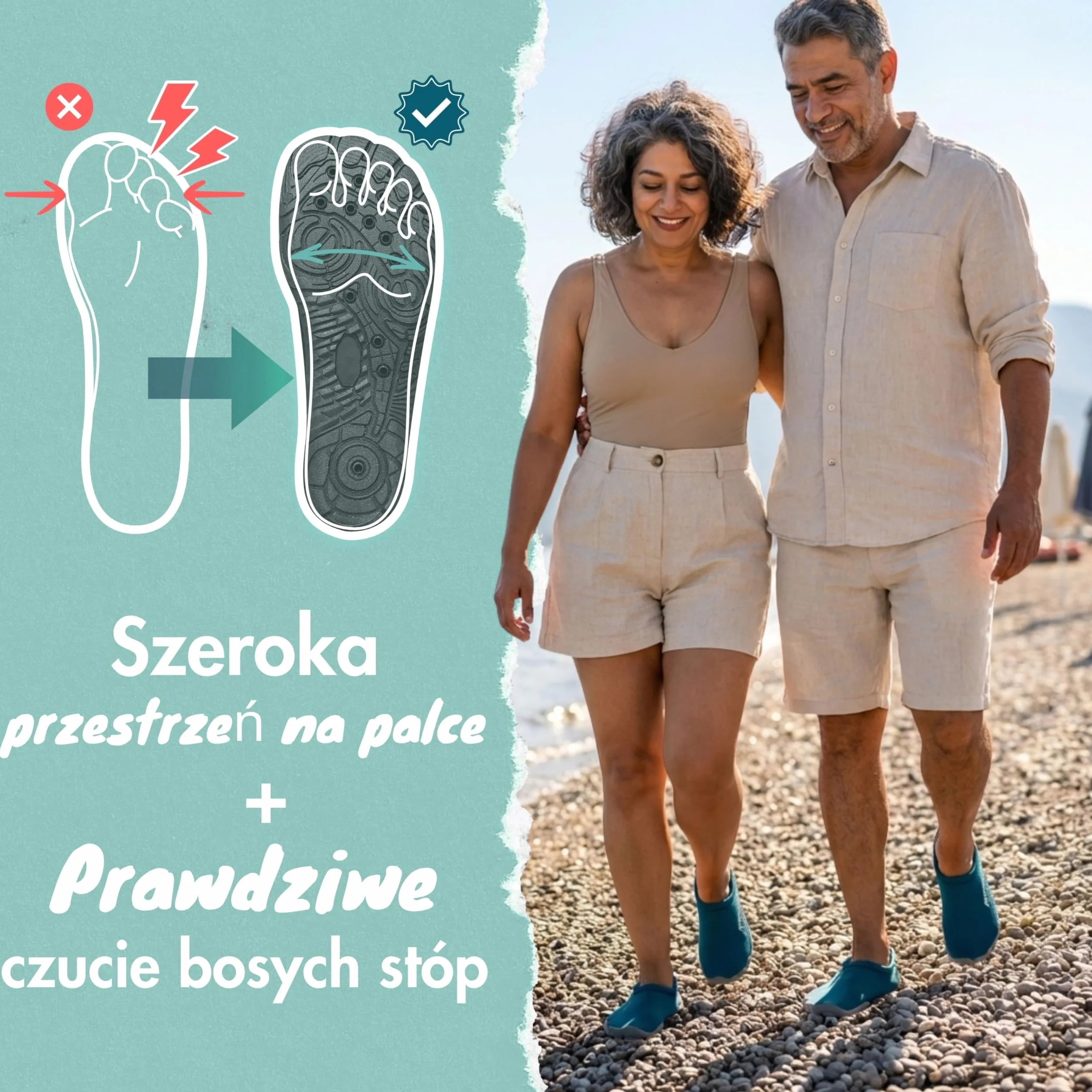 WaterMates buty kąpielowe dla kobiet i mężczyzn – lekkie, antypoślizgowe buty do wody z szerokim noskiem, szybkoschnące, na plażę, basen i do morza