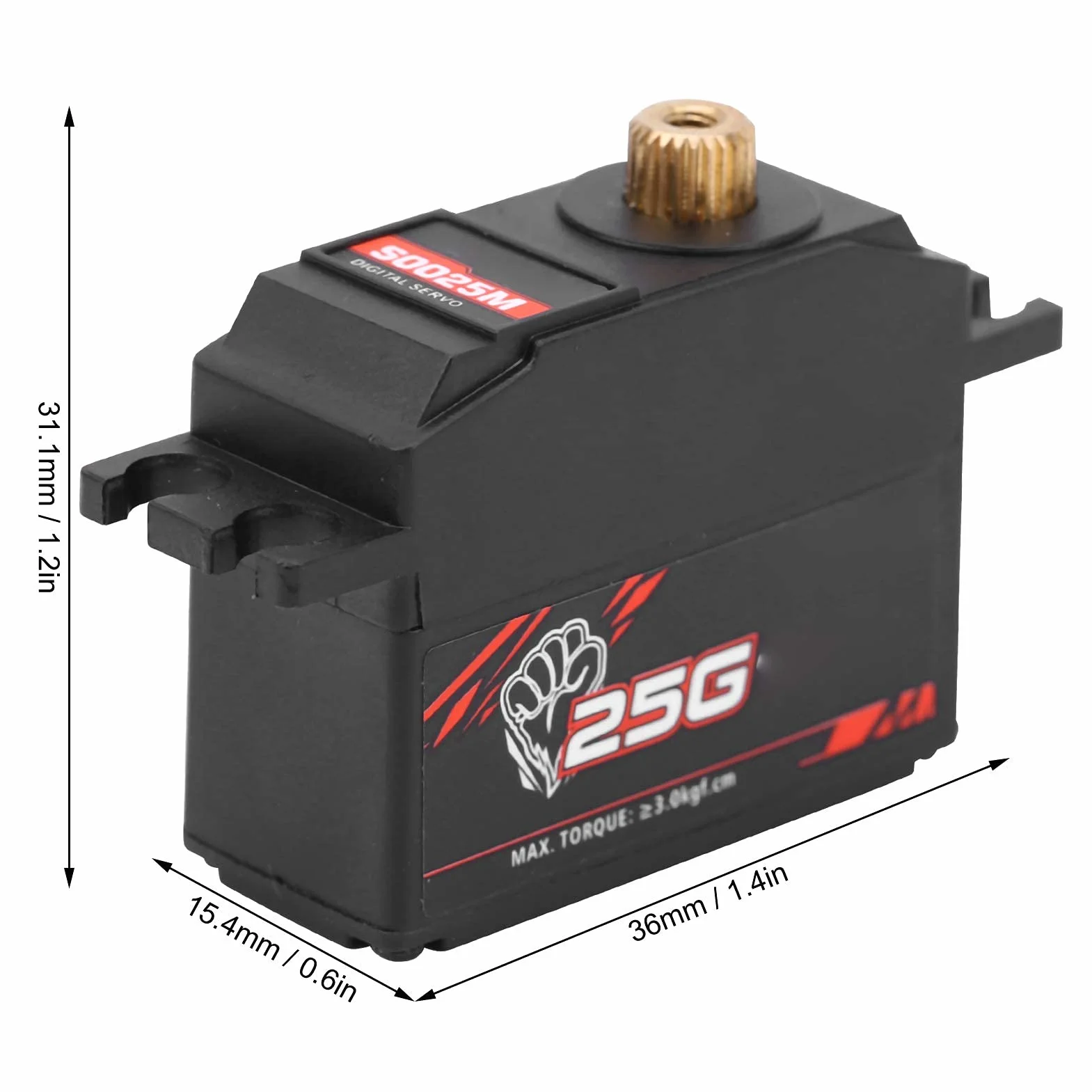 VGEBY Servo Digital Servo S0025M 25 g metalowy zębatka cyfrowa serwo część zamienna akcesorium do modelu łodzi samochodowych 1/12 RC