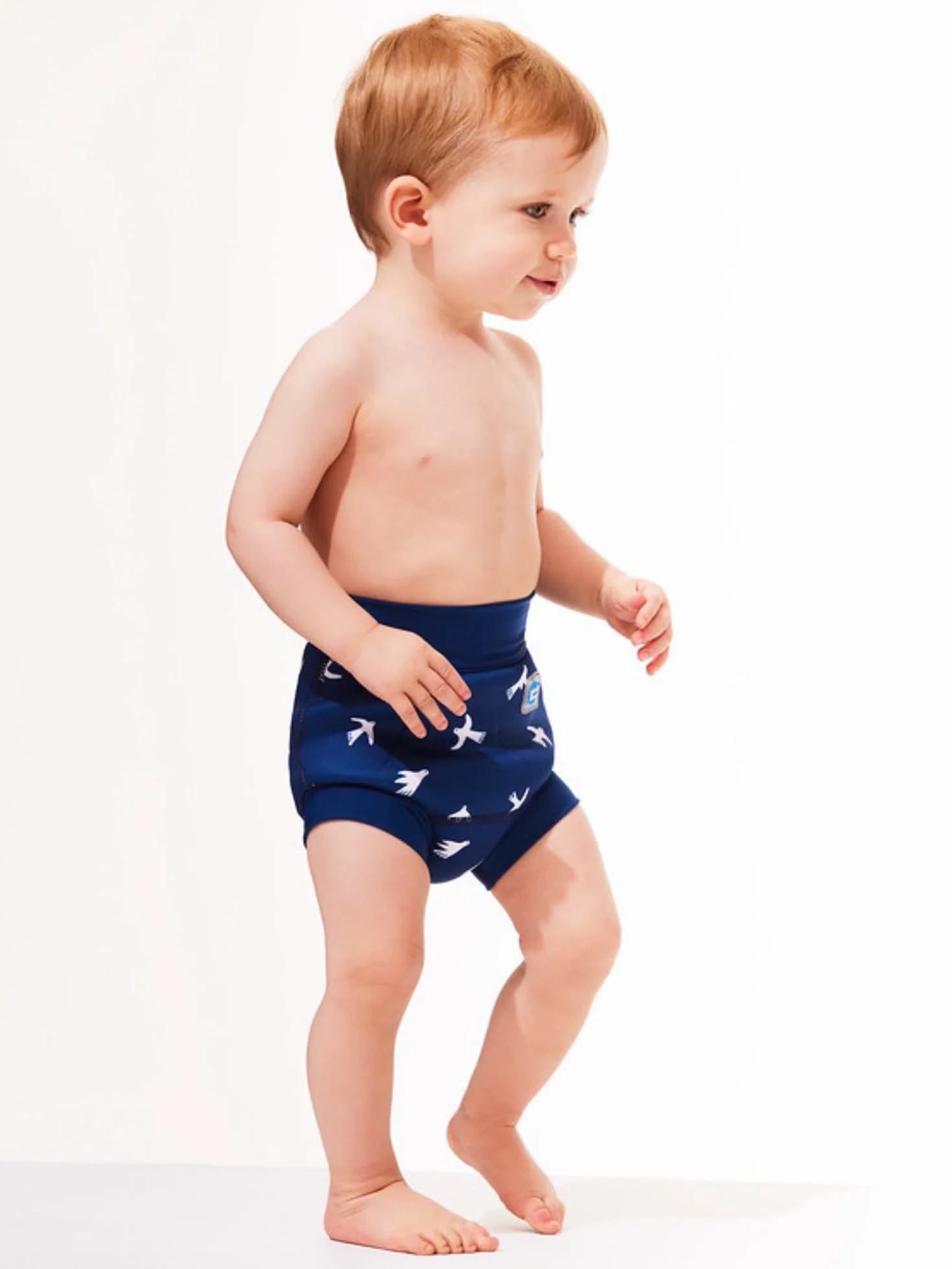Splash About Happy Nappy Duo Wiederverwendbare Schwimmwindel, White Birds, 2-3 lata