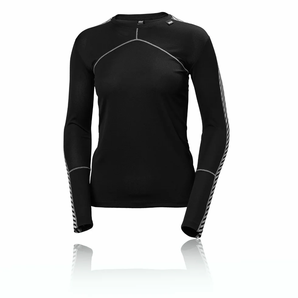 Helly-Hansen Kobiety W HH Lifa Crew Koszulka Termiczna, Czarny, L