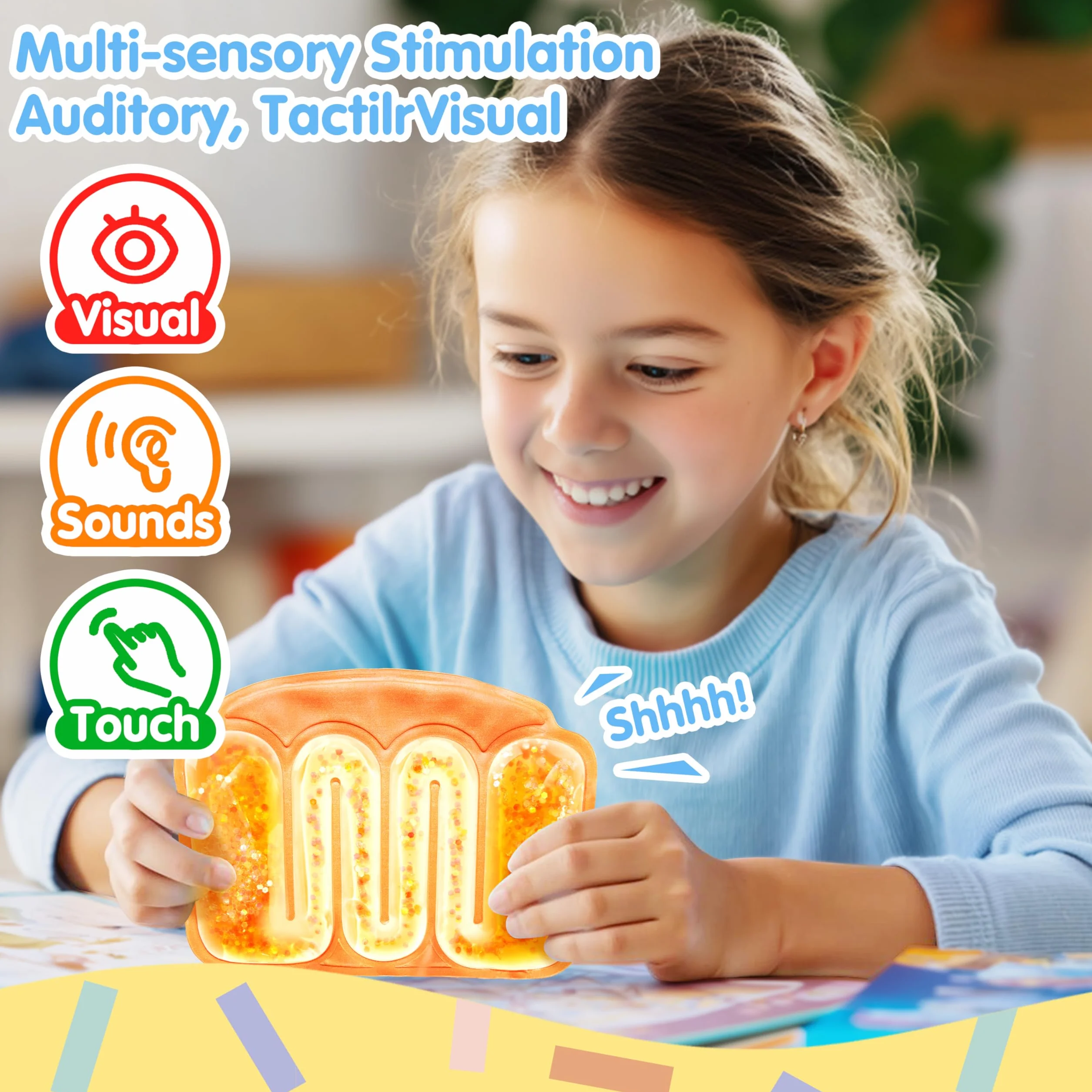 JOYIN Zabawki sensoryczne Fidget dla dzieci, autyzm, rurki sensoryczne, mięciutkie zabawki dla dzieci, autyzm, nadpobudliwość, łagodzenie stresu, do klasy, upominki na imprezę, 4 szt