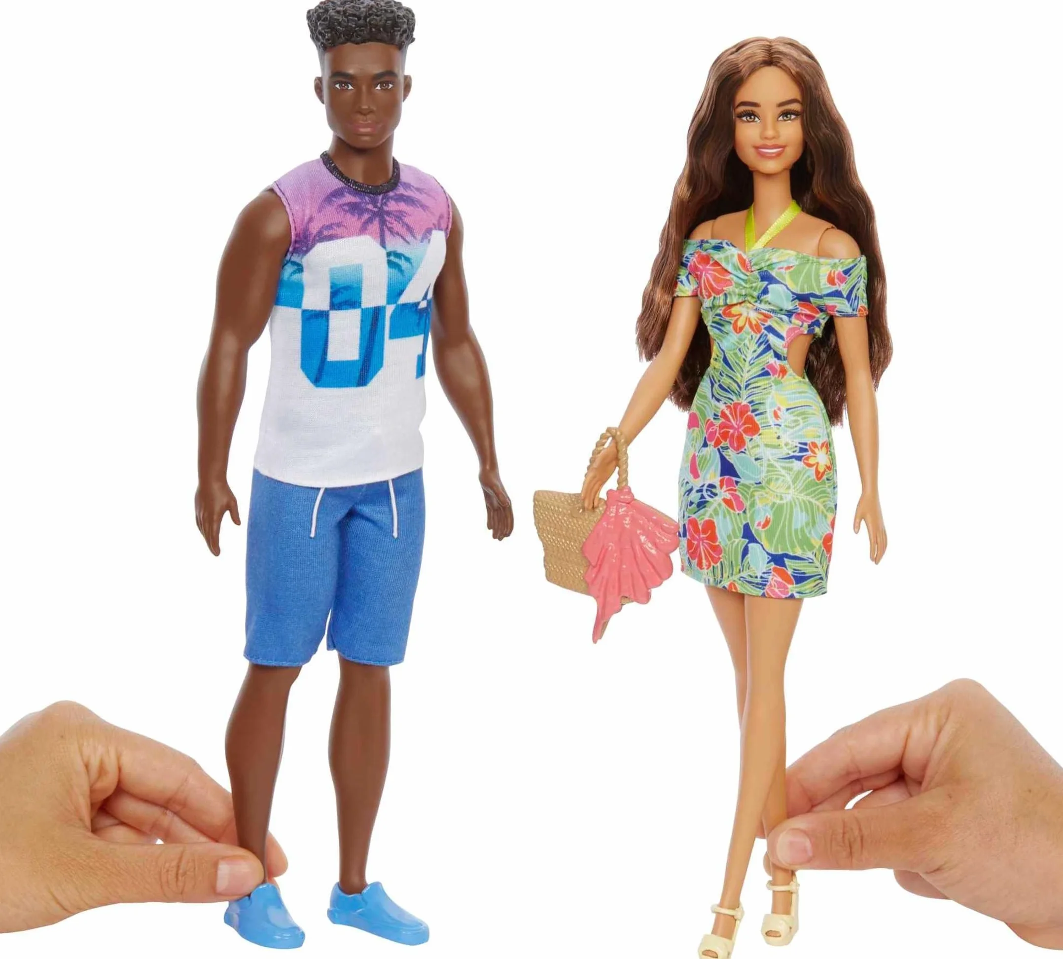 Barbie i Ken Tropical Fashion Pack - HBV72 - Zestaw 2 strojów - Tropikalna Sukienka + Torba, Strój kąpielowy + Strój kąpielowy dla Kena