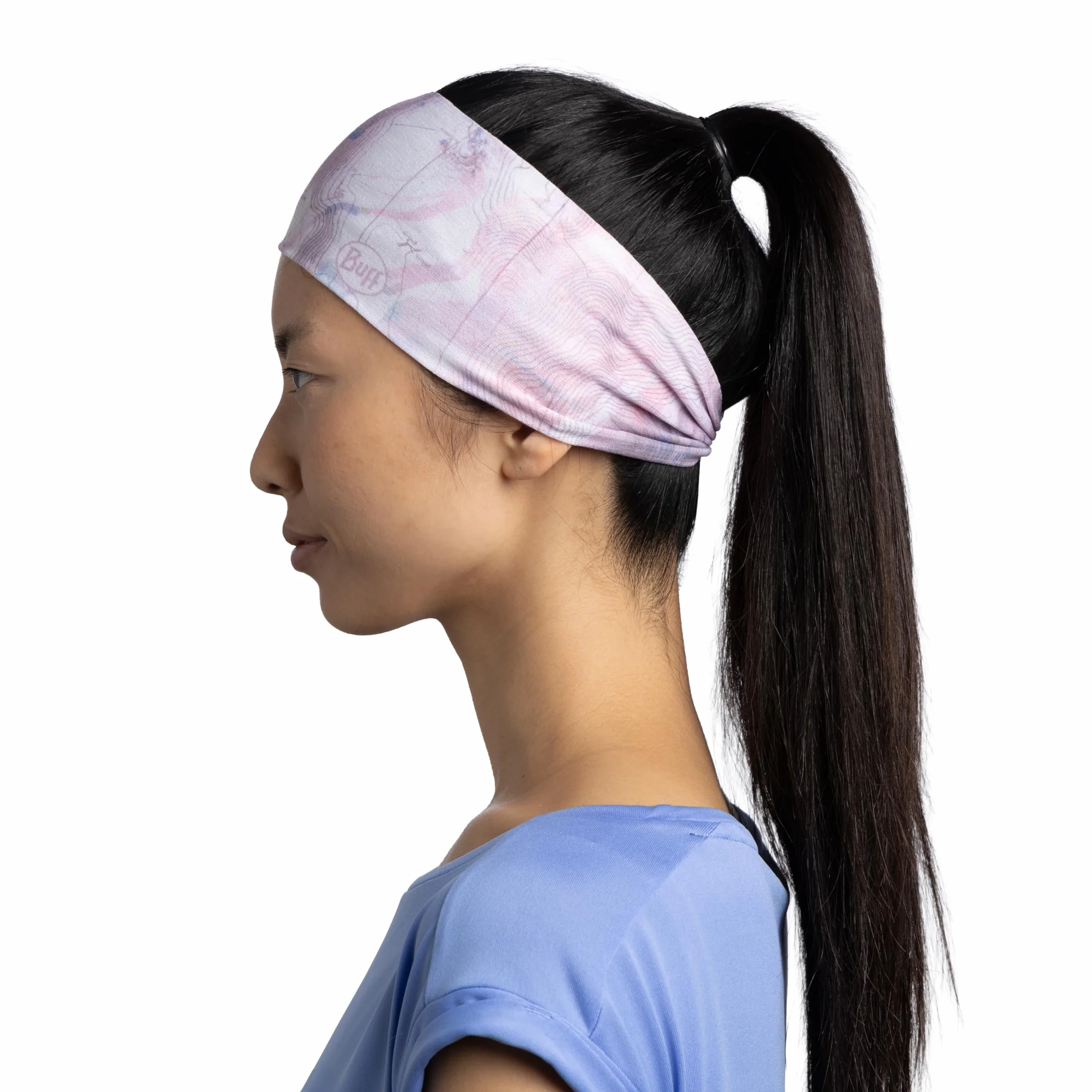 BUFF Opaska Coolnet UV Ellipse Wygodna, Ochrona Upf50, Sport, Elastyczna, Materiał z Recyklingu, Jakość, Reguluje Temperaturę One Size Różowy