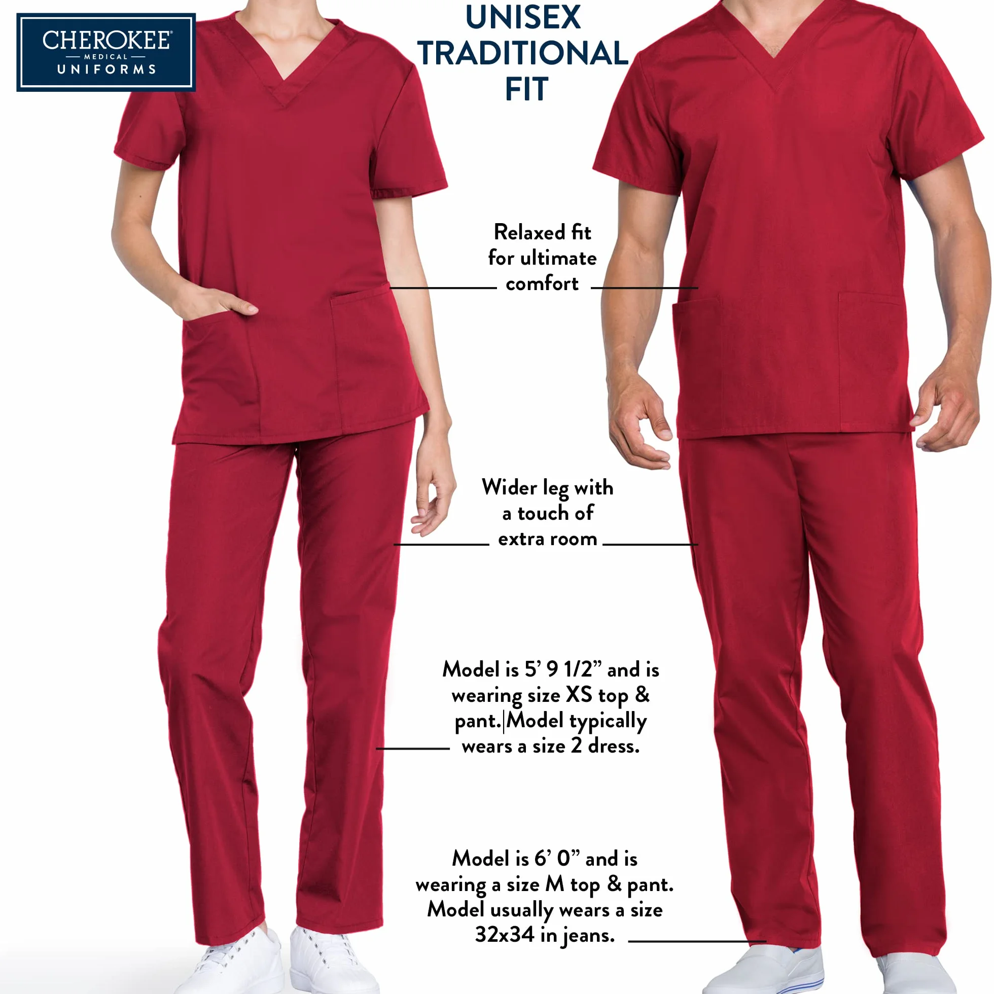 Cherokee - Uniform unisex kasak dekolt w serek linia Originals rozmiar XXS, granatowy, 18130, Pewter, 3XL Duże rozmiary