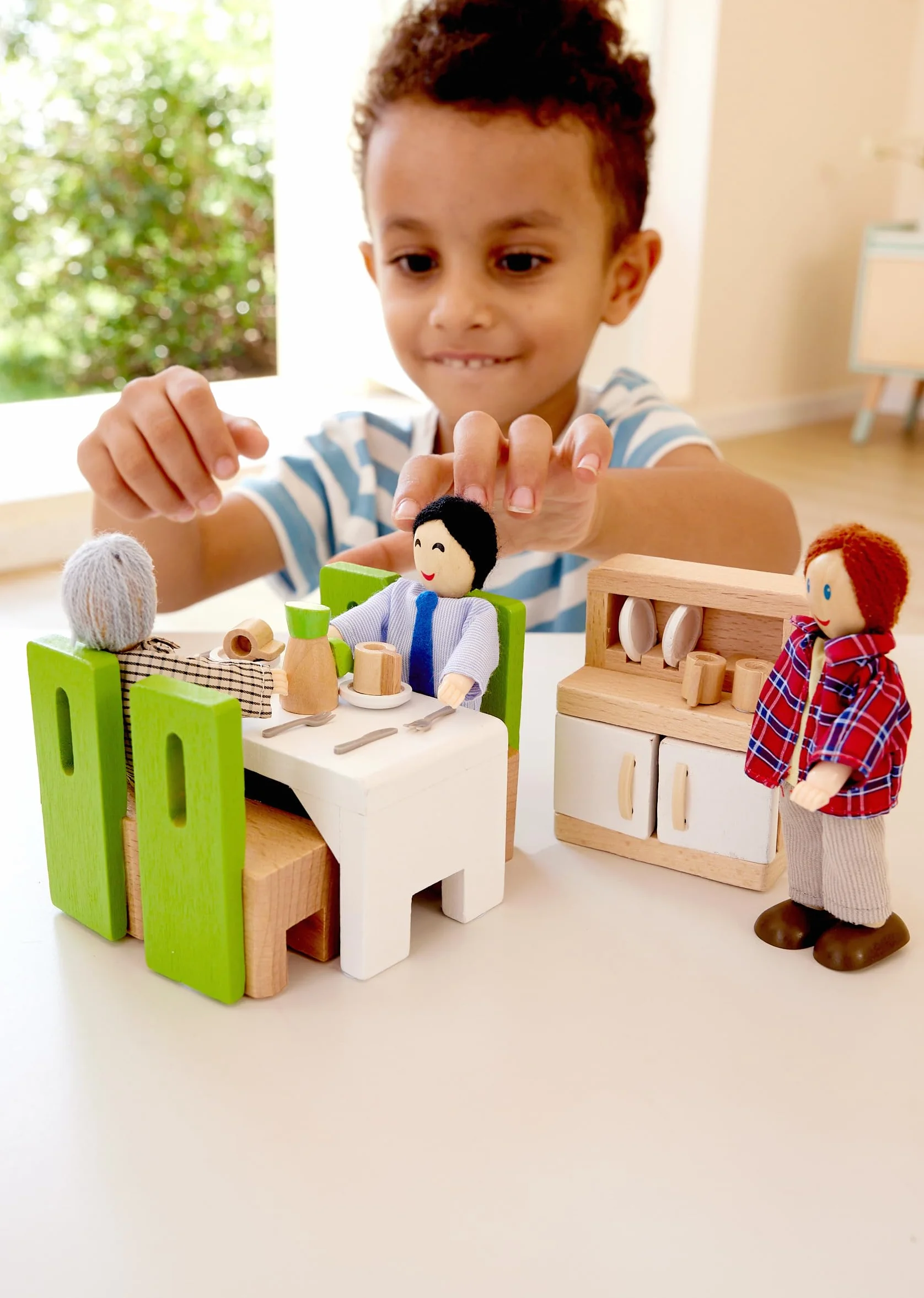 Hape E3454 Dining Room - Wooden Dolls House Accessories