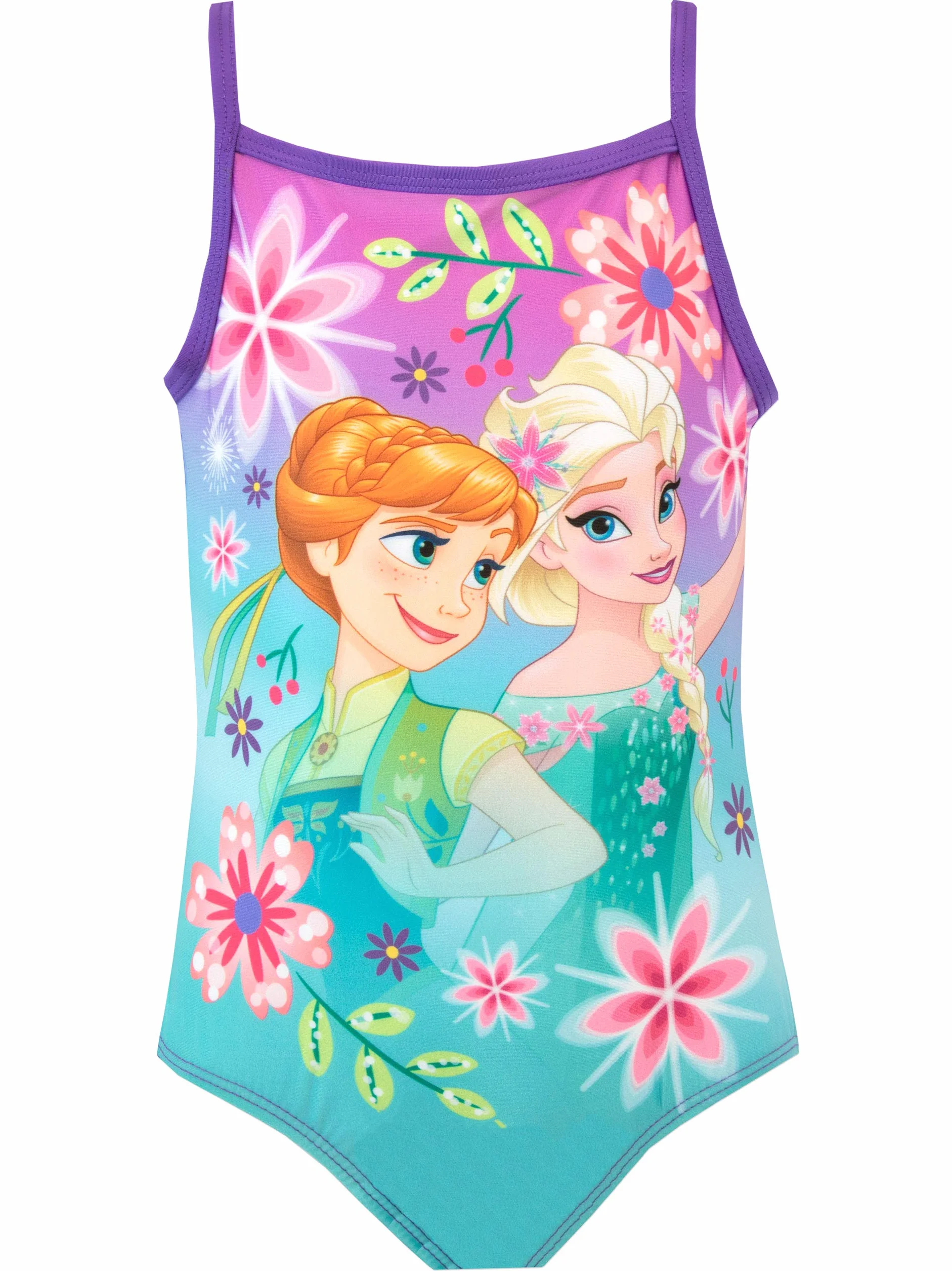 Disney Dziewczęcy kostium kąpielowy księżniczki Anny i Elsy kostium kąpielowy Królowa Lodu
