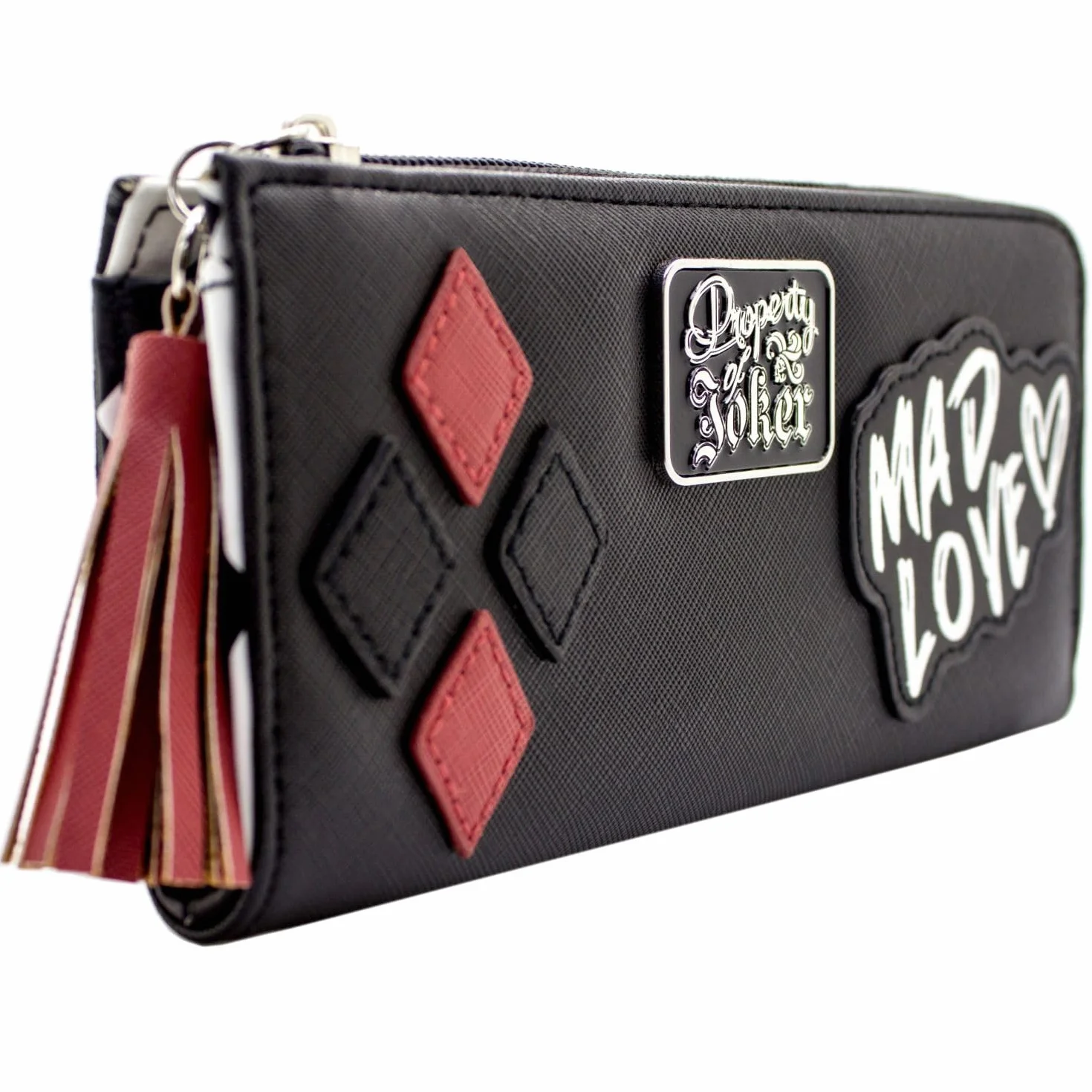 Harley Quinn Batman Własność Jokera Szalona Miłość Torebka Clutch Kieszonka na Monety & Uchwyt na Karty, Czarny