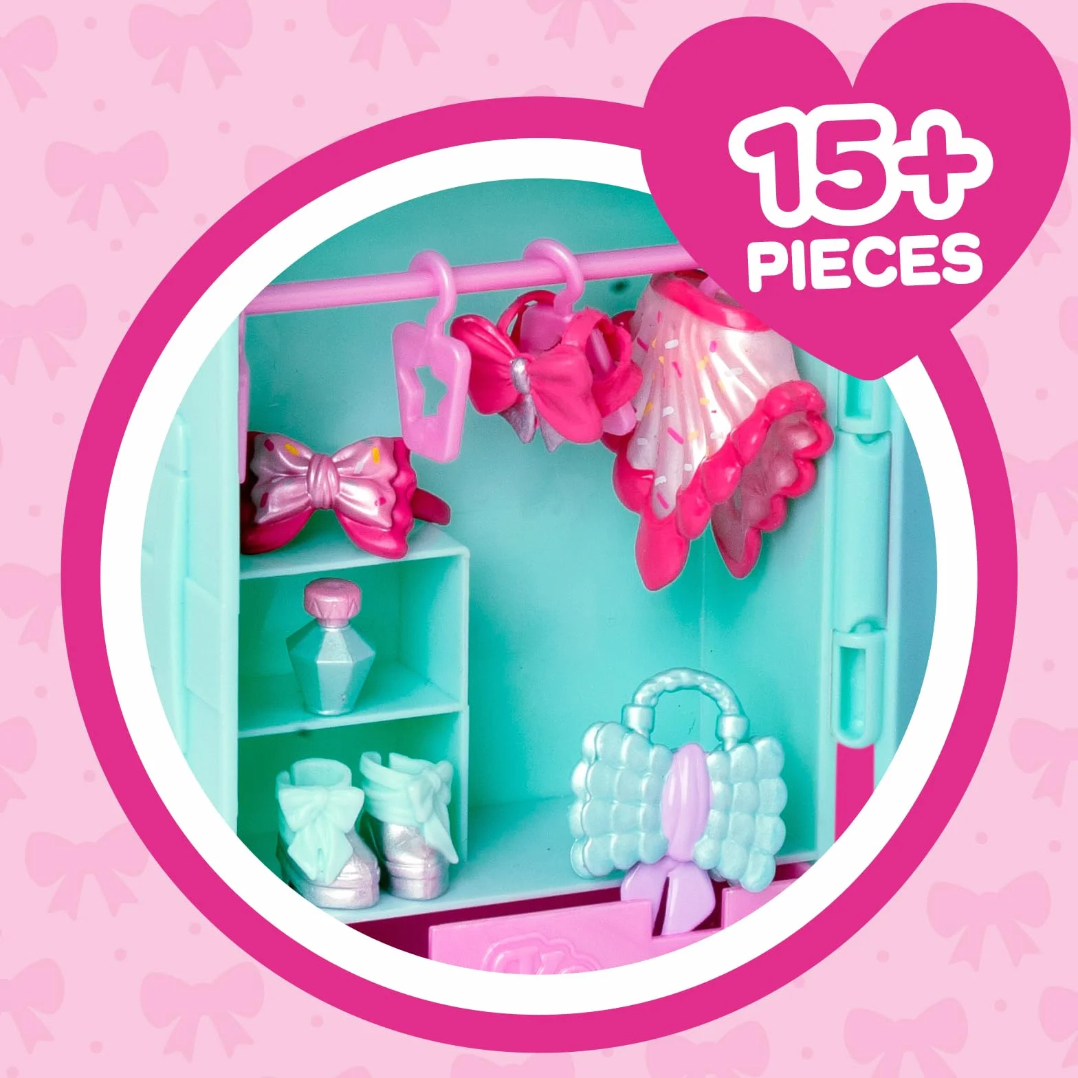 KOOKYLOOS SUITCASE SWEET WISHES – zestaw modna laleczka z walizką i akcesoriami,zawartość:1 laleczka, 2 stroje, zwierzątko, akcesoria, wieszaki oraz walizka, w której zmieścisz cały zestaw.