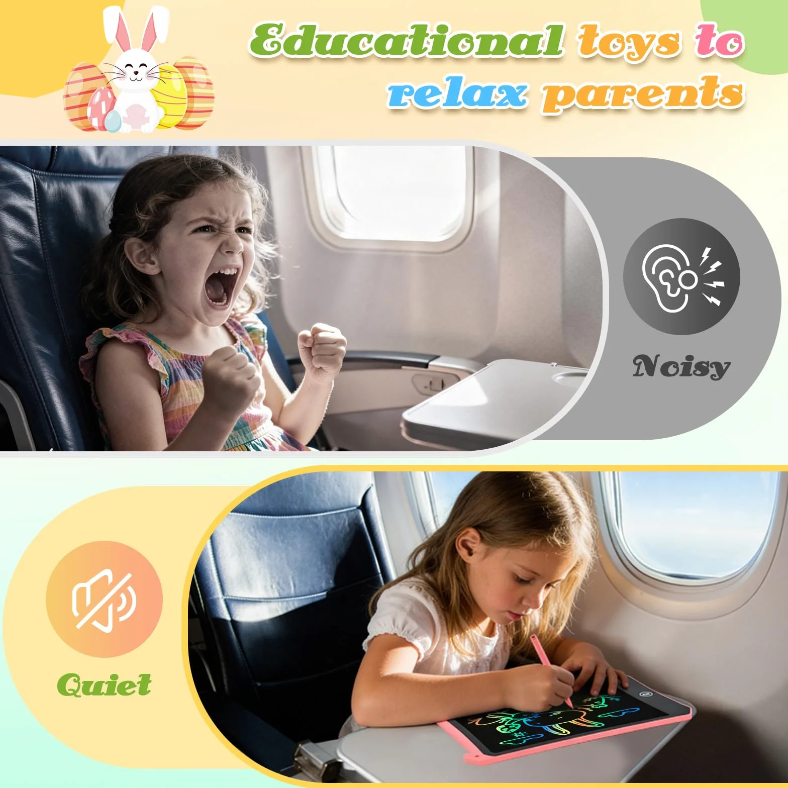 RaceGT 2PCS Kolorowy tablet LCD do pisania 8.5'' Magiczna tabliczka dla dzieci, tablet do pisania dla dzieci, tablet graficzny LCD, zabawka dla dzieci dla dziewczynek w wieku 2 3 4 5 6 lat