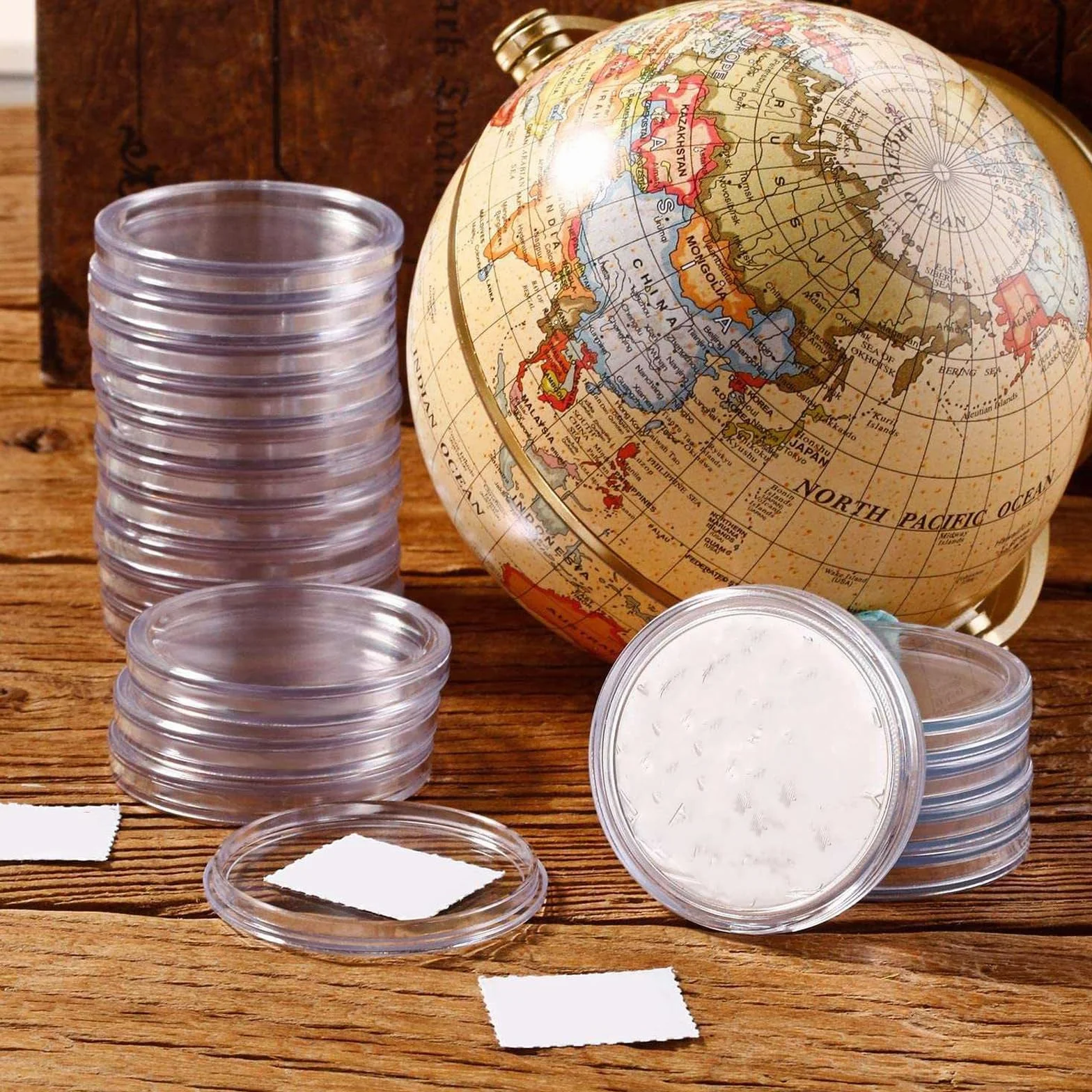 Kapsułki na monety, 100 sztuk, 30 mm, przezroczyste kapsułki z pudełkiem do przechowywania, etui na monety, uszczelka, uchwyt na monety w 5 rozmiarach, miękkie pierścienie piankowe Protect (17/20/25