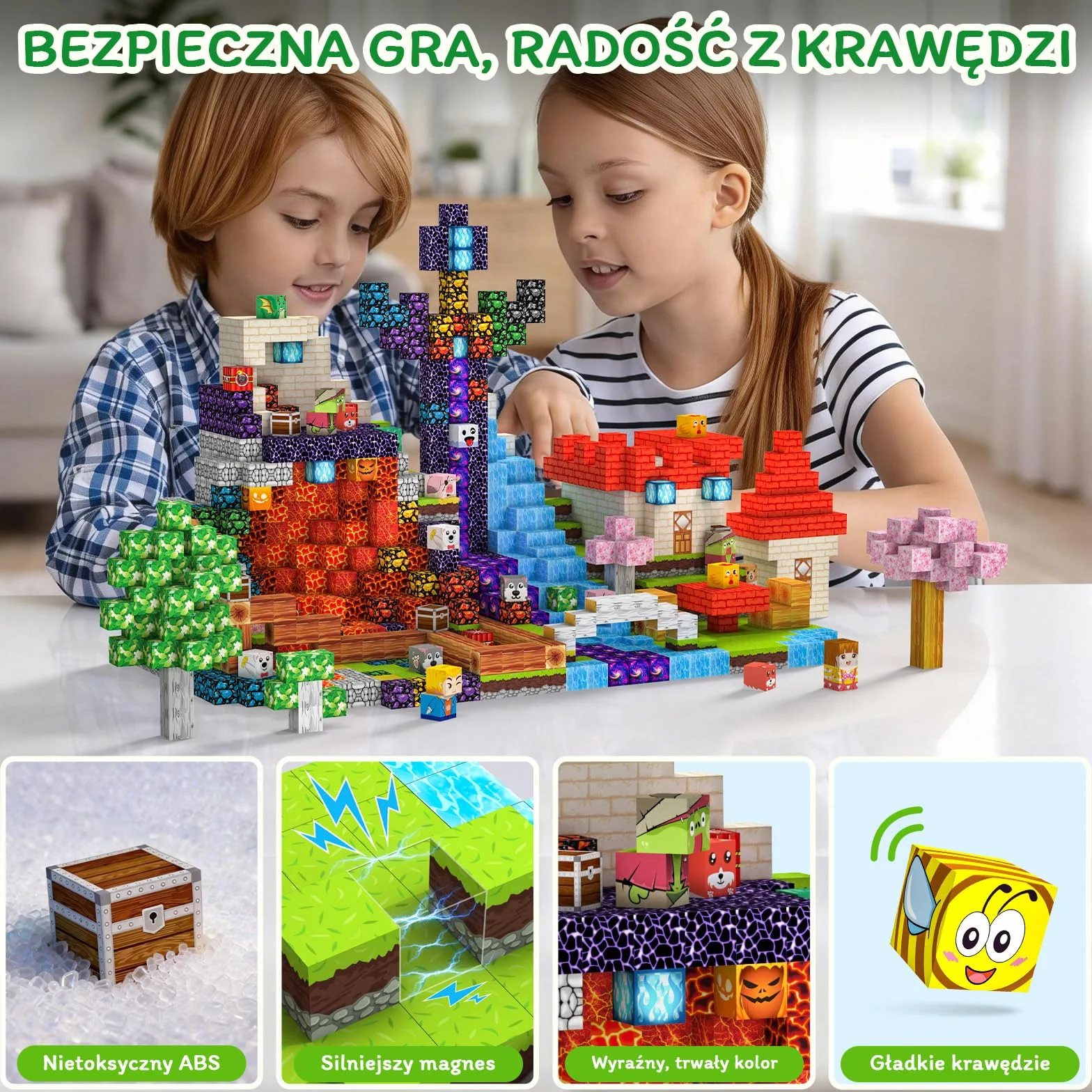 Klocki Magnetyczne 150 PCS 2CM, 3+ Zabawki sensoryczne STEM Montessori, Magnetyczne Klocki dla 3 4 5 6 7 8 9 10 11 12 8-12 lat Chłopcy i dziewczynki Prezenty urodzinowe