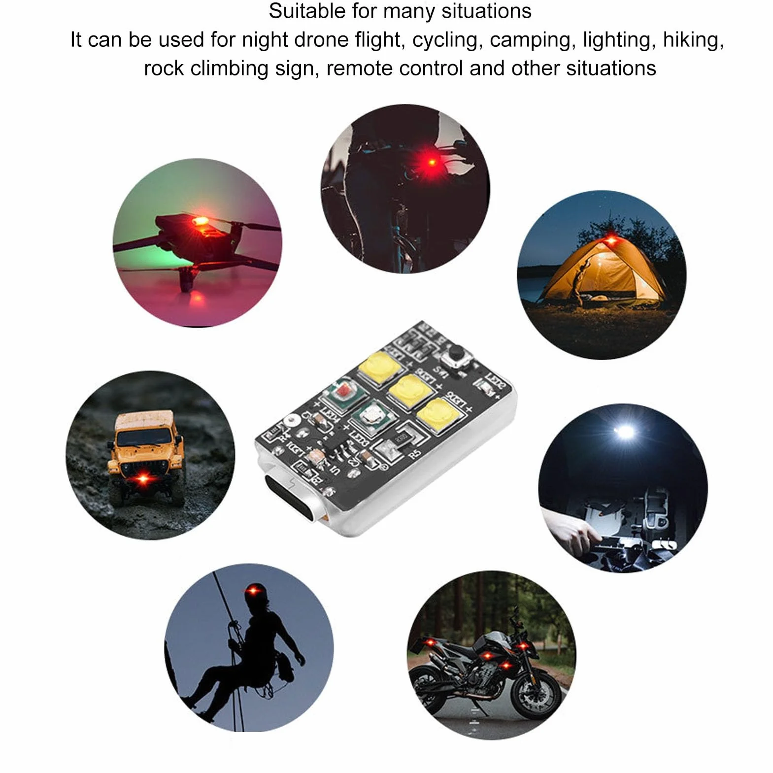 Drone Lampki Nocne, Ultralekkie światło Stroboskopowe do Dronów o Wysokiej Jasności Antykolizyjne światło Ostrzegawcze Akcesoria do Dronów Kompatybilne z MINI 3PRO