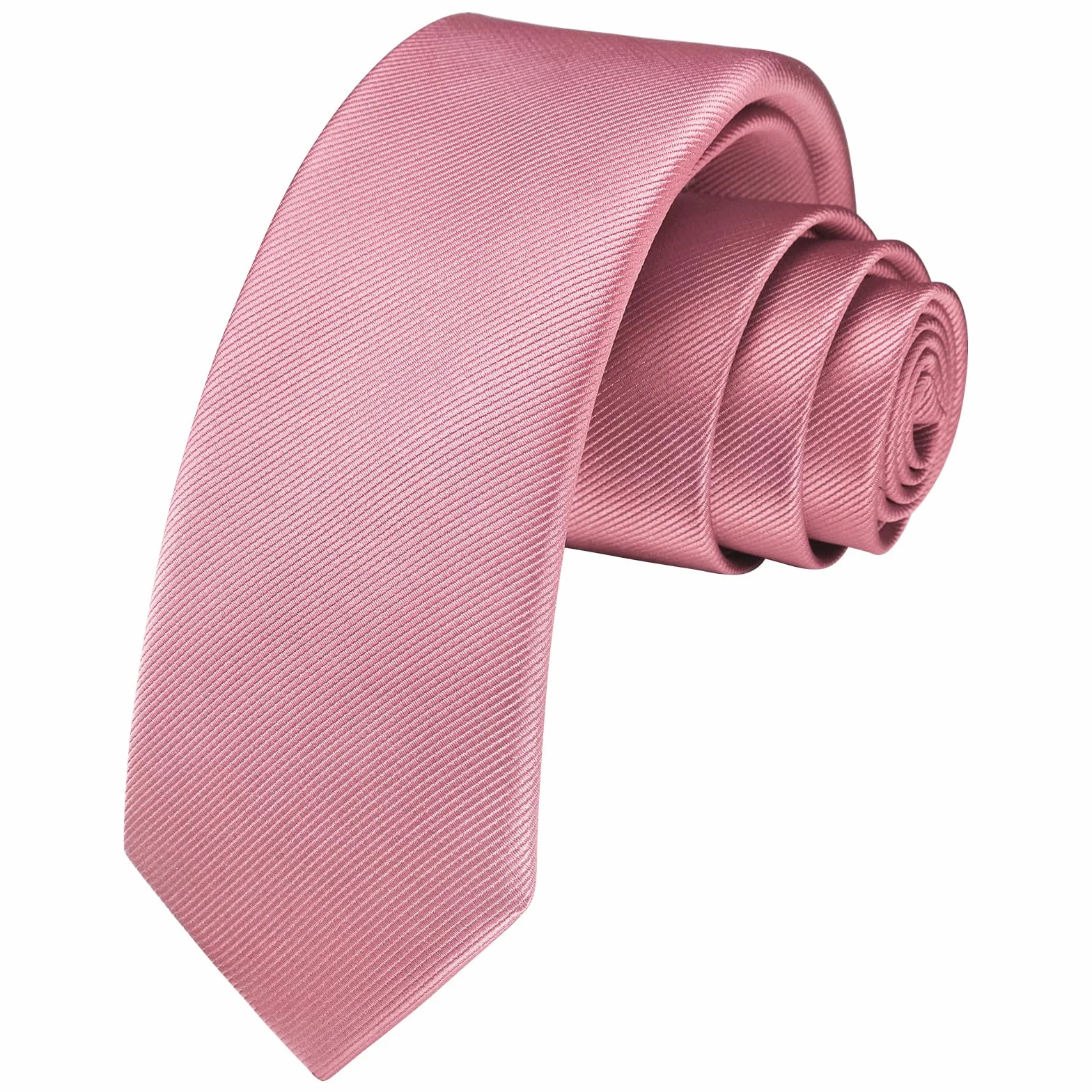 HISDERN Męski krawat, wąski, jednokolorowy, jedwabny krawat dla mężczyzn, klasyczny, formalny, elegancki krawat, na wesele, imprezę, biznesowy krawat, 6 cm