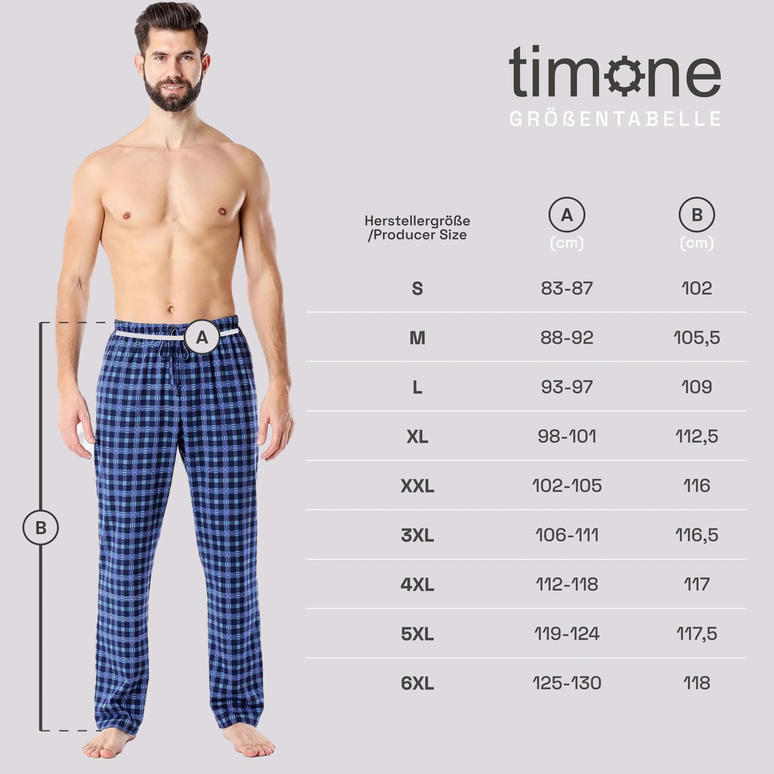 Timone Męskie Spodnie Piżamowe TPP-001