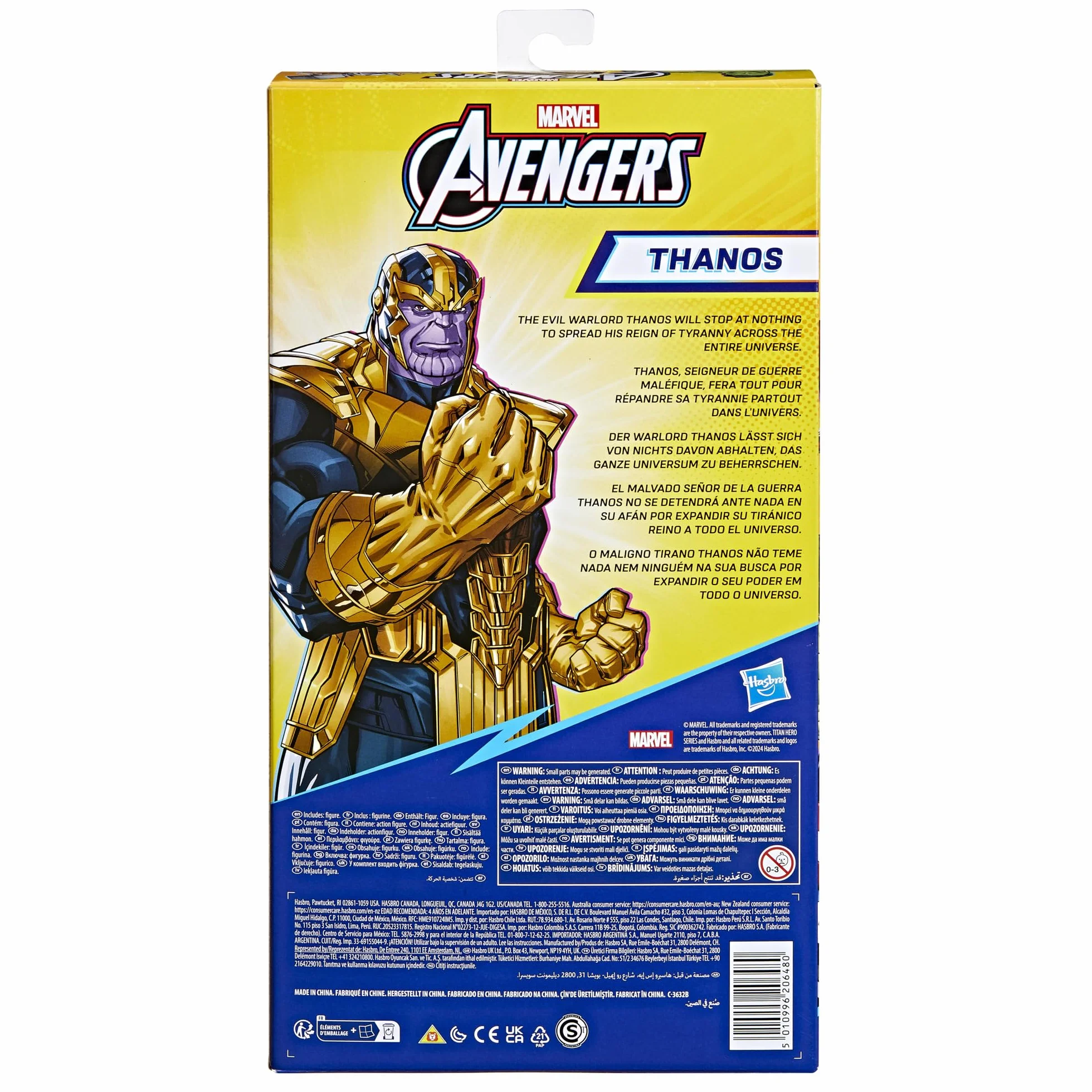 Figurka Thanosa klasy Deluxe z serii Marvel Avengers Titan Hero Blast Gear, zabawka w skali 30 cm, dla dzieci w wieku od 4 lat