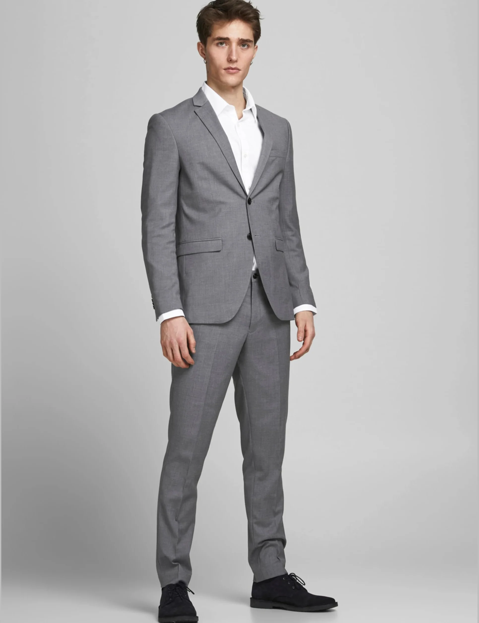 JACK & JONES jprfranco suit noos Garnitur Mężczyźni, jasnoszary melanżowy, 54