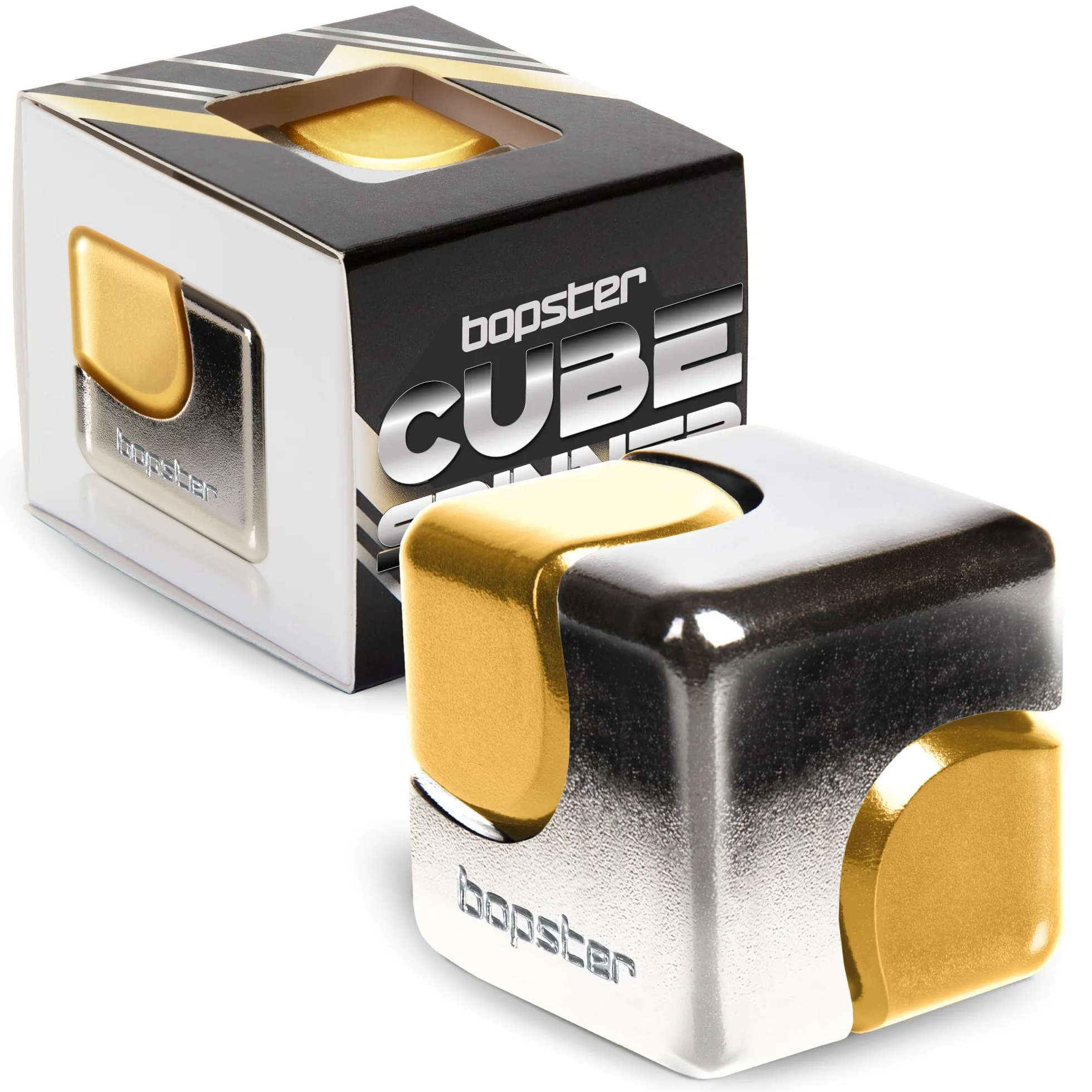 Anty Stress Fidget Spinner Metal Hand Spinner Zabawki biurowe Zabawki sensoryczne Przeciwstresowe dla dorosłych, antystresowe Dziecko Fidget Toy ADD ADD Autyzm - Srebrny/Złoty