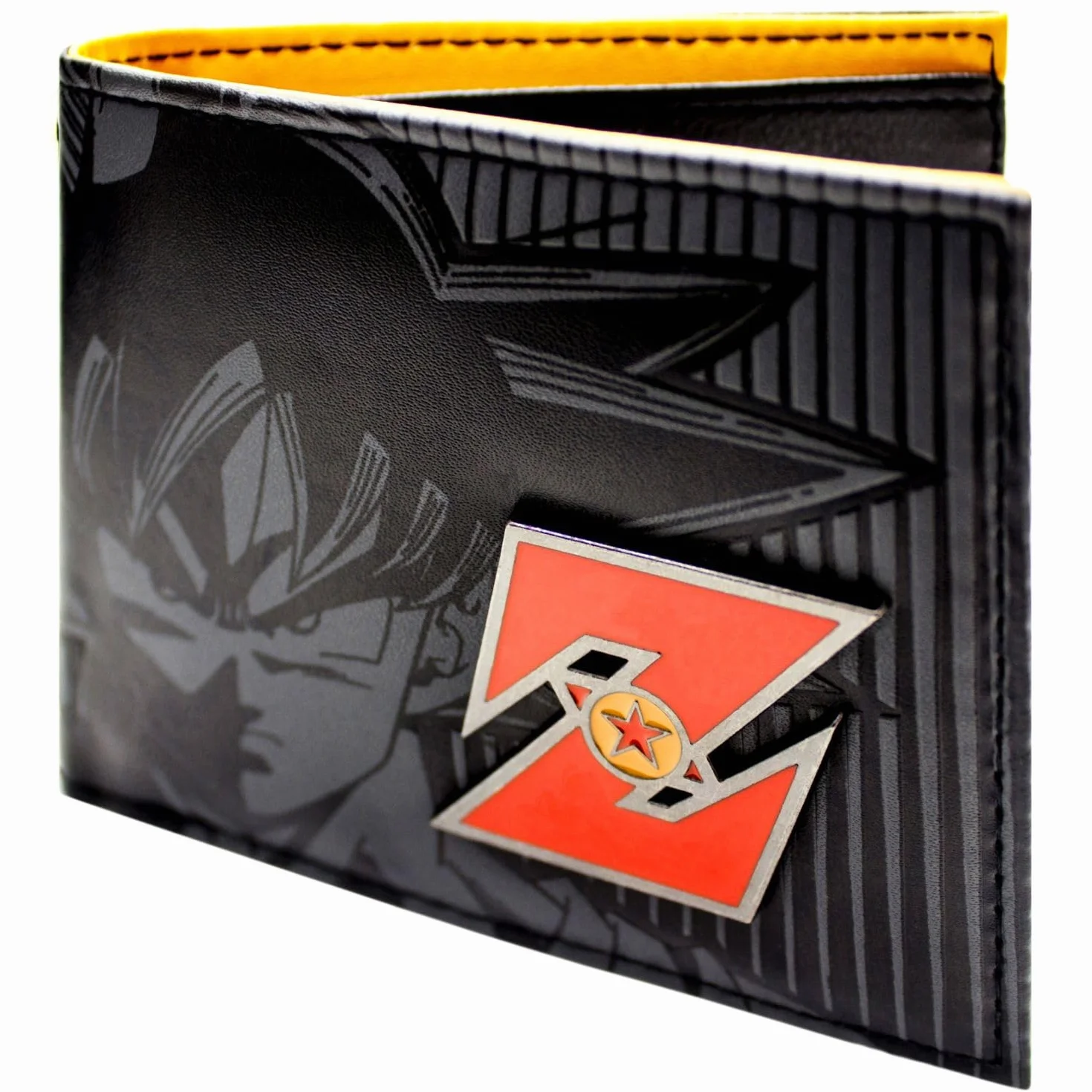 Dragonball Z Goku Czerwona Metalowa Odznaka Portfel Portmonetka Czarny